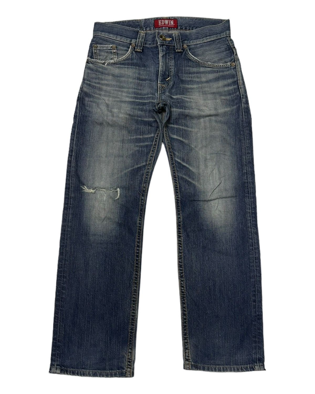 Edwin VINTAGE EDWIN XU DISTRESSED DENIM JEANS Size US 32 / EU 48 - 5 Thumbnail
