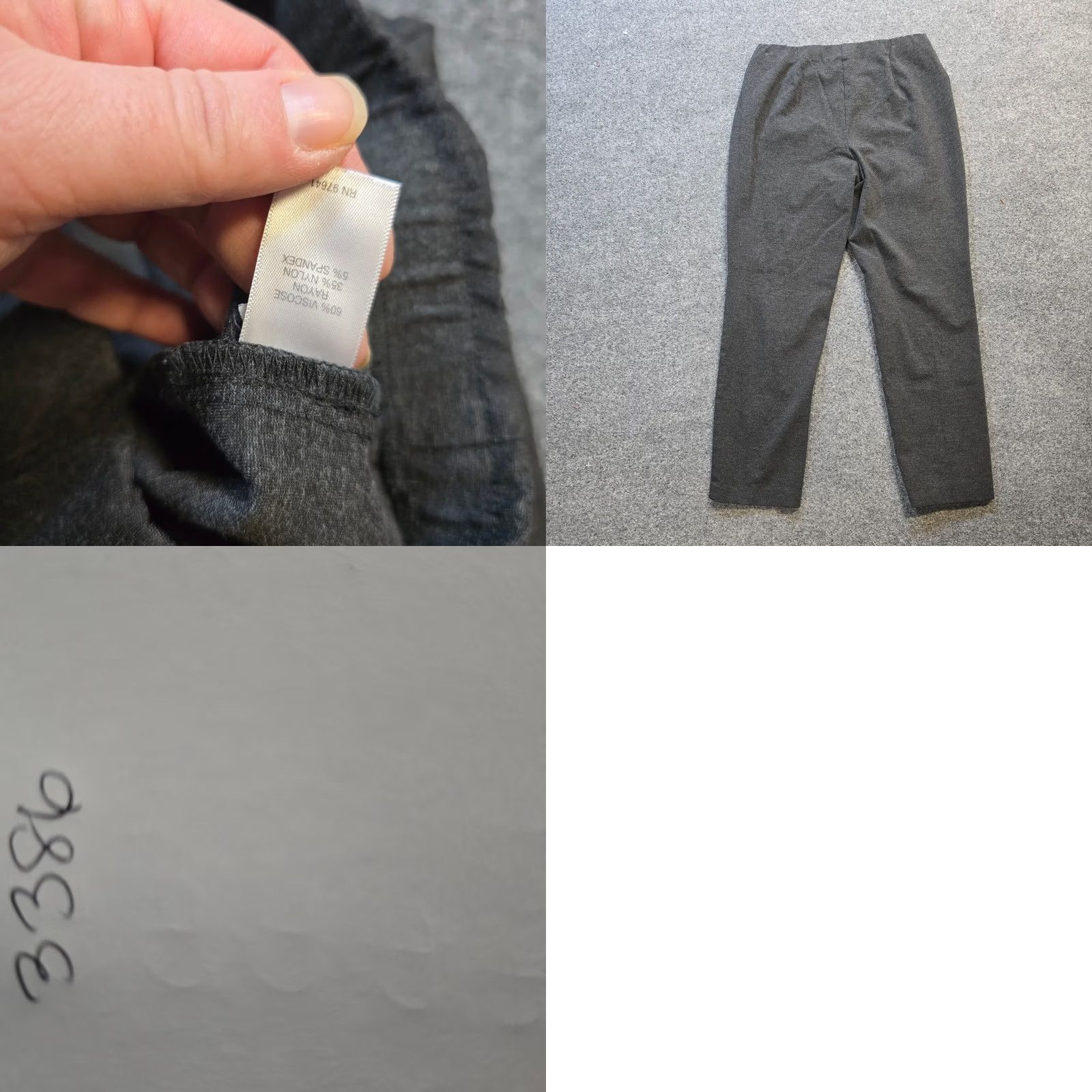 J. Jill J Jill Pants Women Medium Gray Ponte Slim Leg Elastic Waist Stretch Casual Basic Pants Size 36" / US 14 / IT 50 - 8 Thumbnail