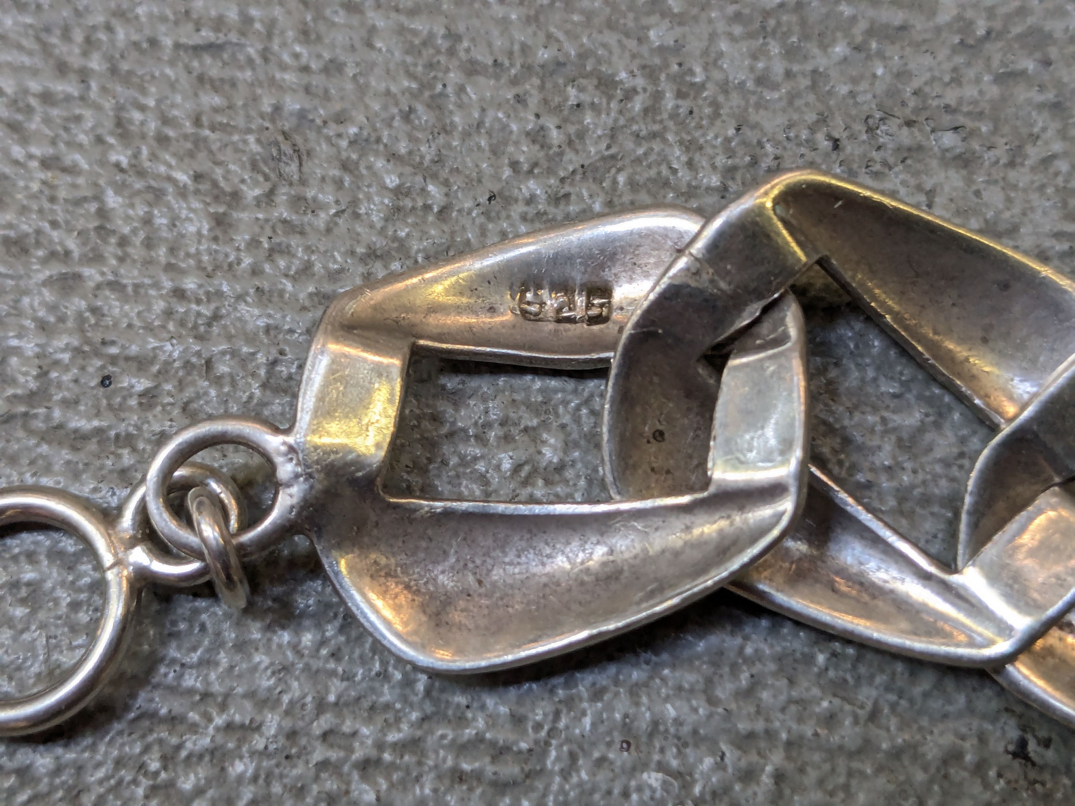 Jewelry Vintage Sterling Silver Bracelet Cuban Curb 8.25 Mexico Size ONE SIZE - 16 Thumbnail