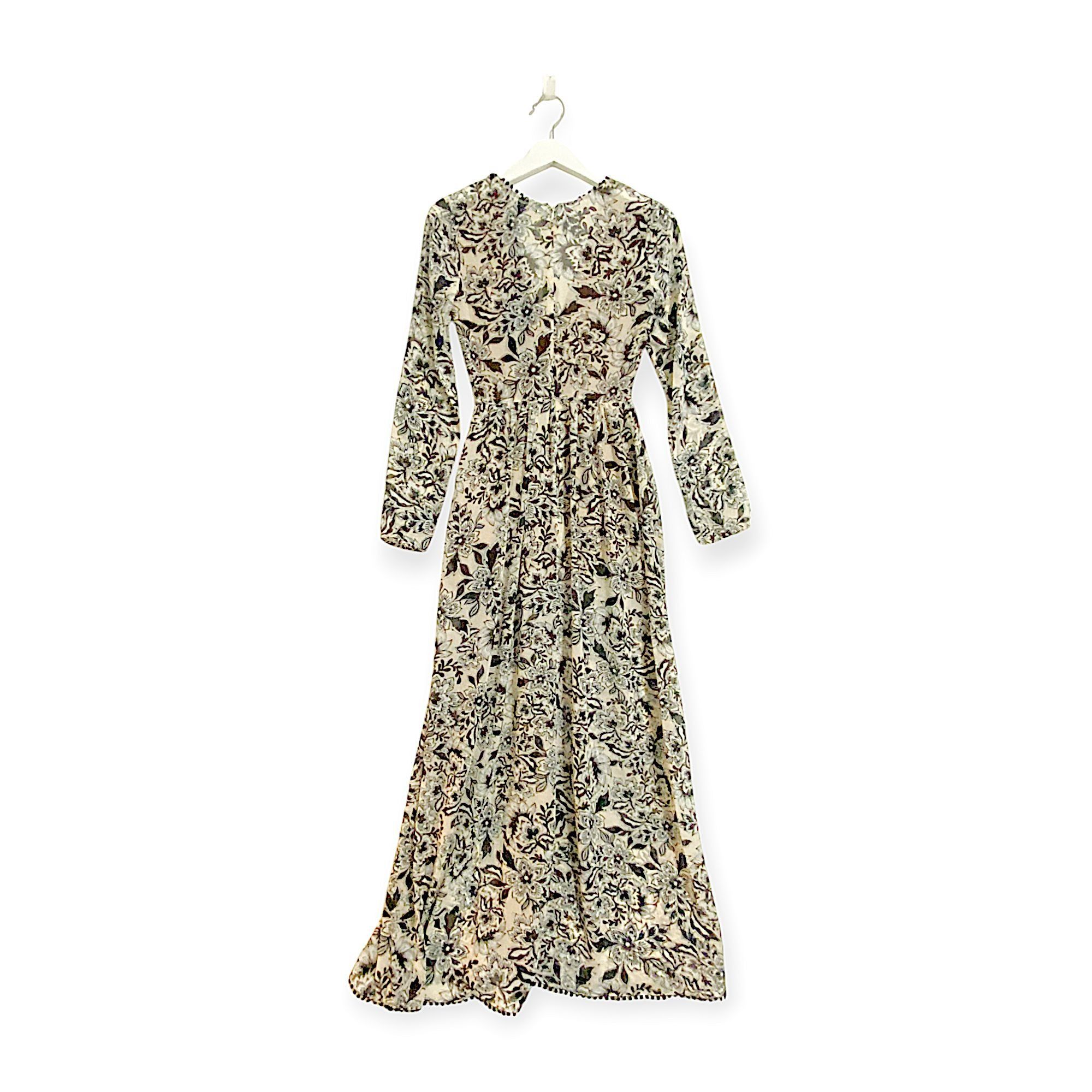 For Love & Lemons For Love & Lemons Grace Maxi Dress, Nude Floral Print, Size Size XS / US 0-2 / IT 36-38 - 2 Thumbnail