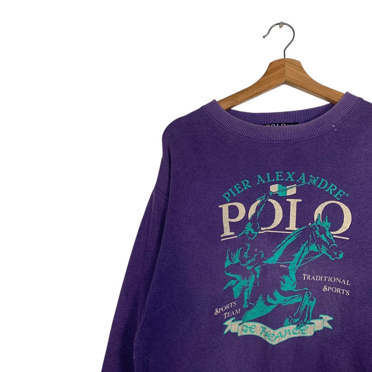 Japanese Brand Polo De Pier Alexandre Big Logo Purple Sweatshirt Size US L / EU 52-54 / 3 - 6 Thumbnail