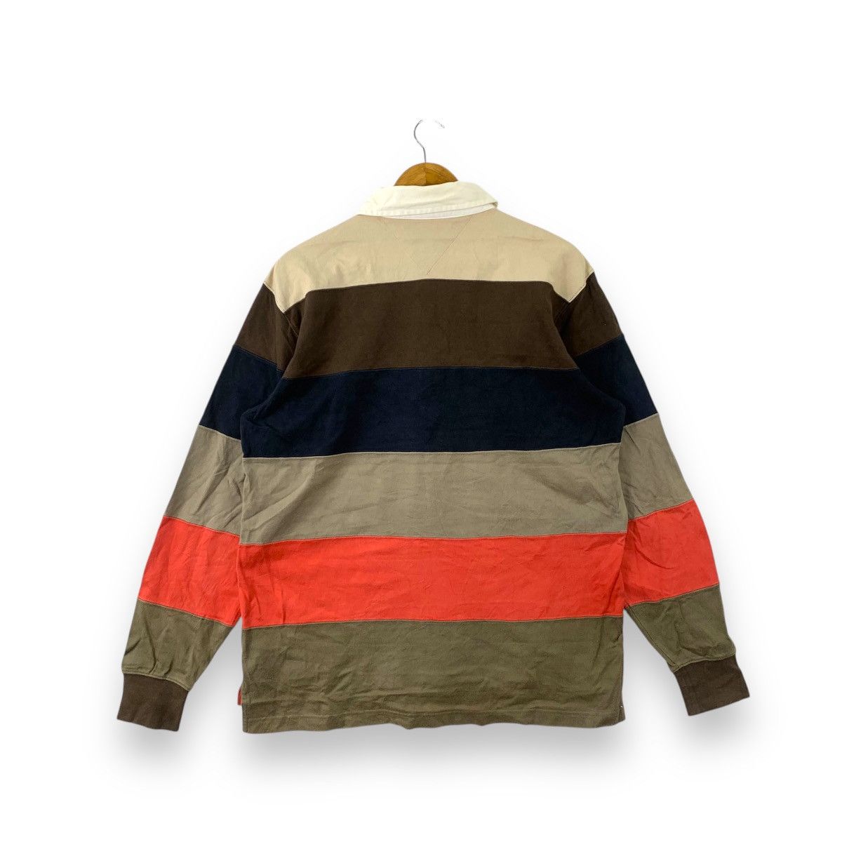Tommy Hilfiger Vintage TOMMY HILFIGER USA Striped Rugby Polo Tee Shirt Size US L / EU 52-54 / 3 - 4 Thumbnail