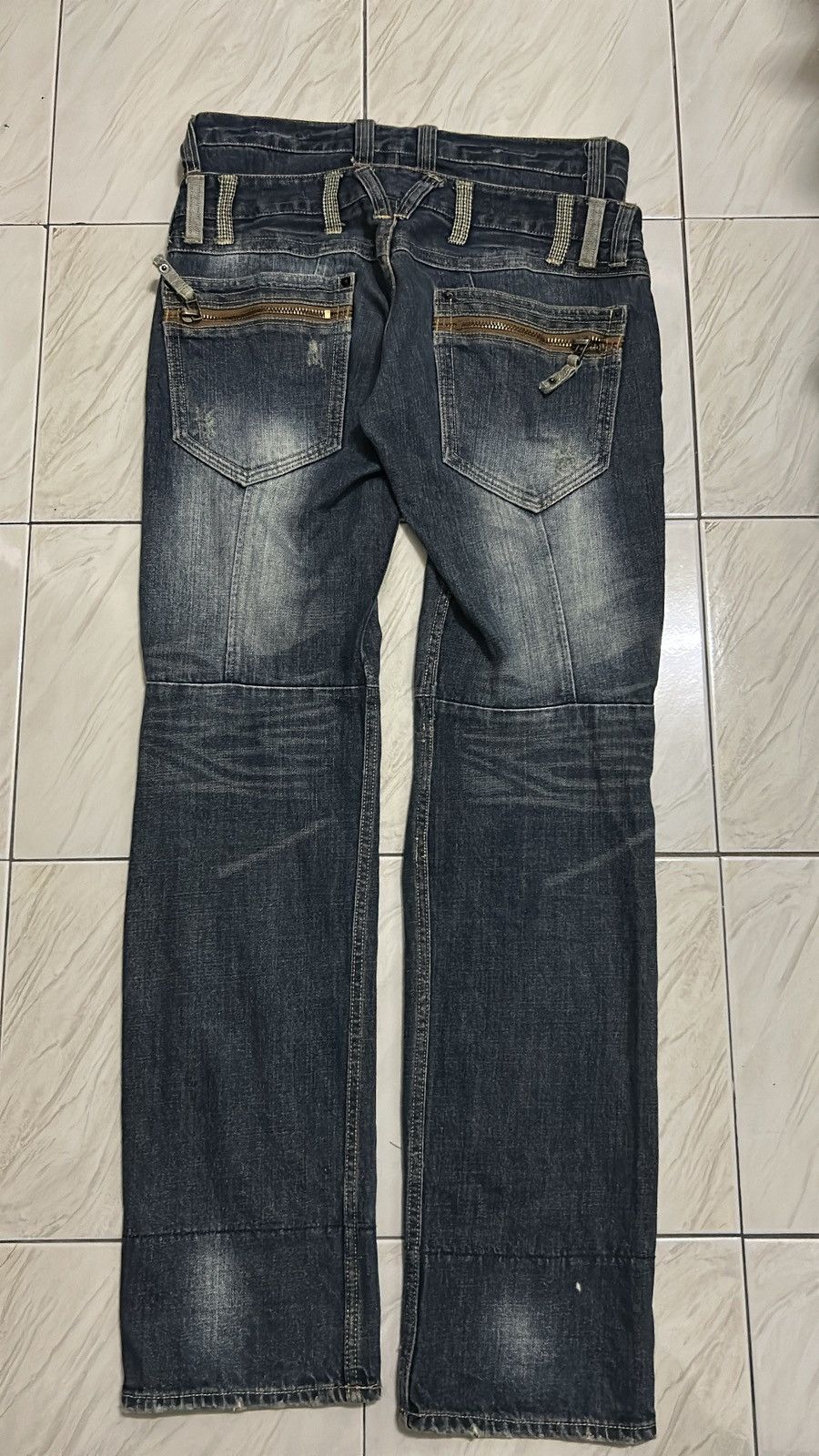 If Six Was Nine × Japanese Brand × Le Grande Bleu (L.G.B.) Standards of Urban Craft Double Waist Denim Jeans Size US 32 / EU 48 - 2 Thumbnail
