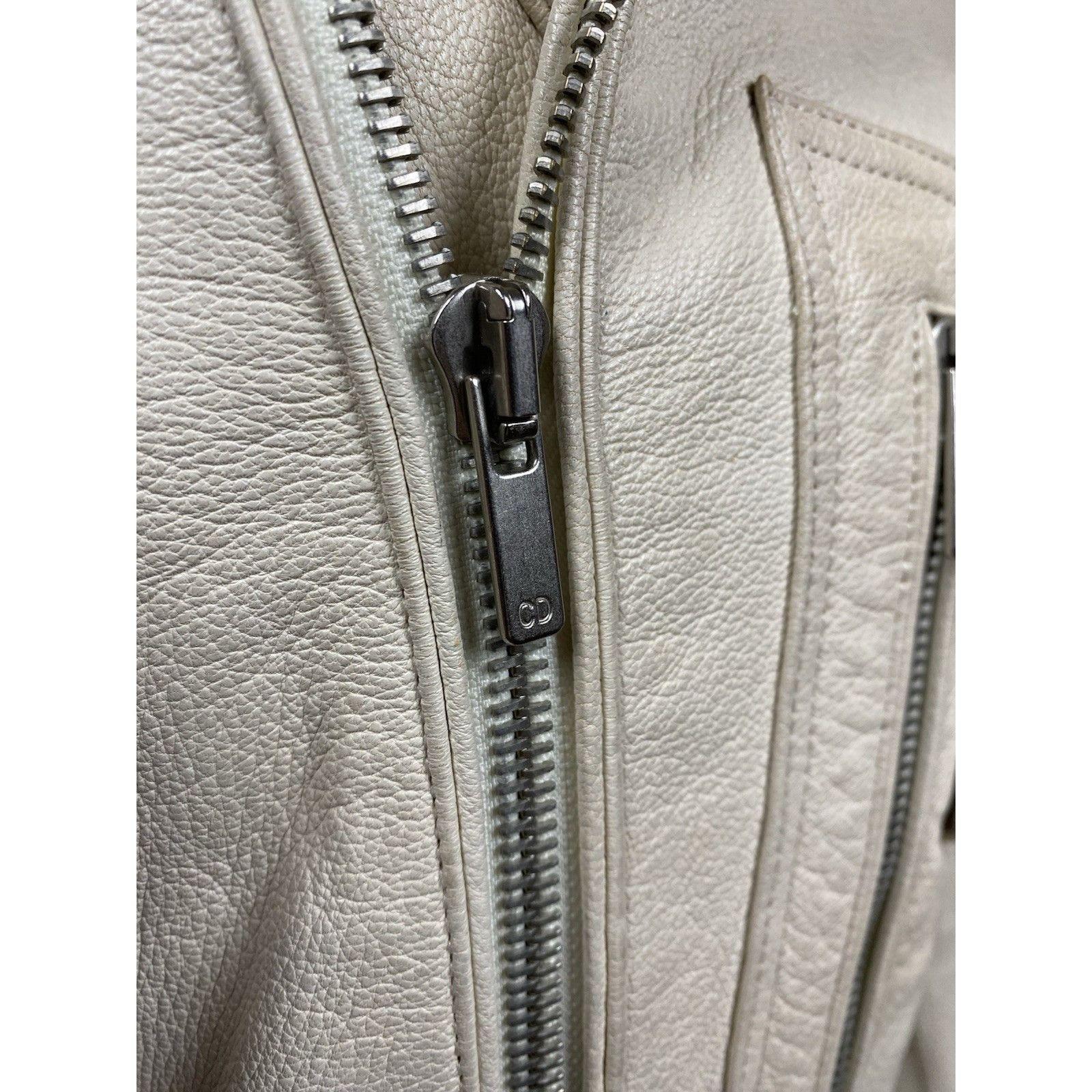 Dior RARE! DIOR Homme Swords Women's Beige Assymetric Leather Bik Size S / US 4 / IT 40 - 9 Thumbnail