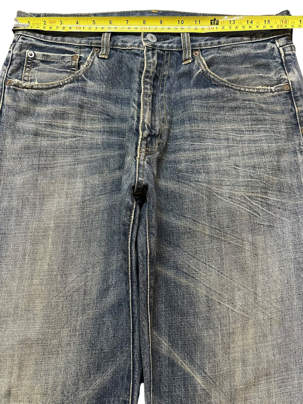 Japanese Brand Vintage Japanese Brand Blue Mud Wash Style Baggy Jeans Size US 32 / EU 48 - 11 Thumbnail