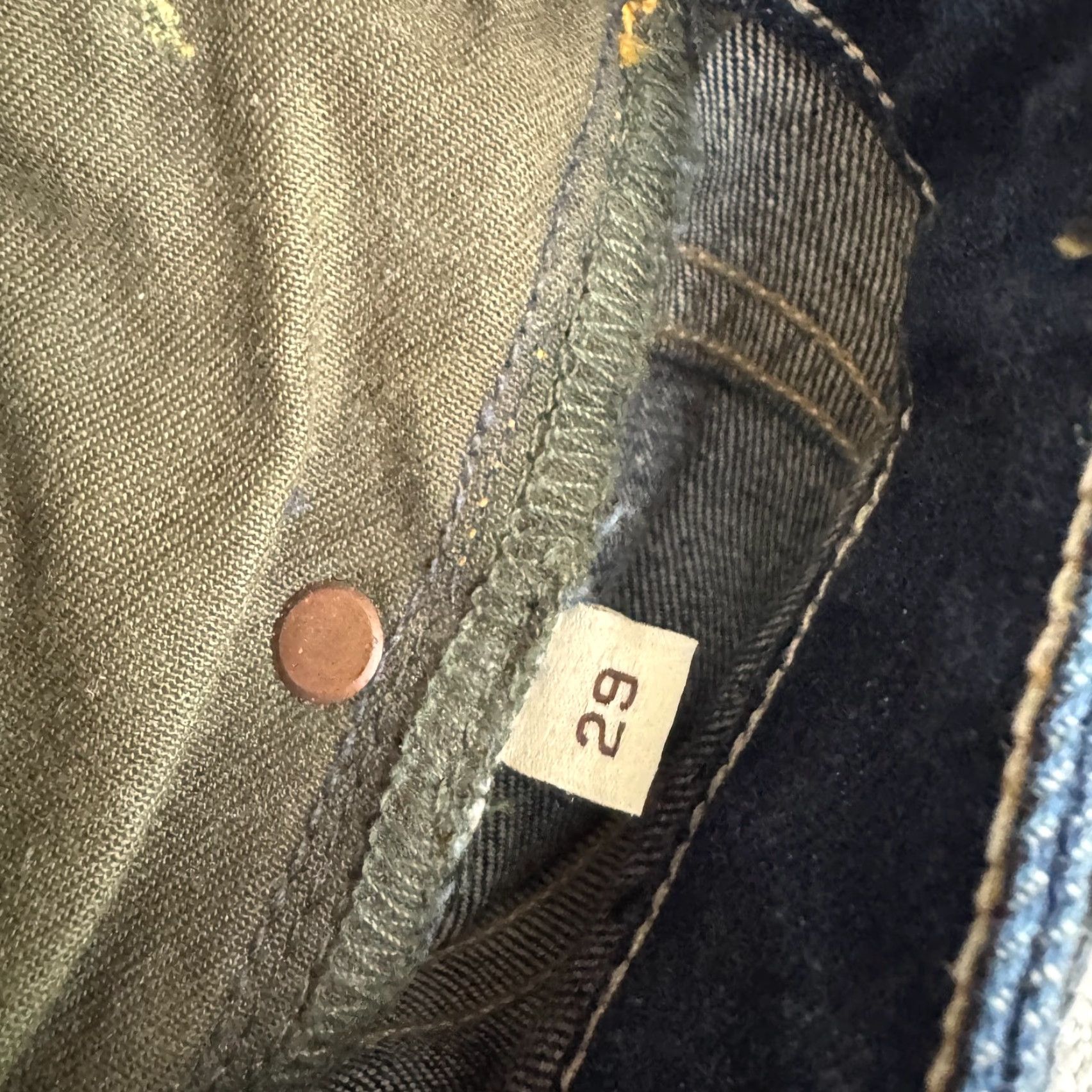 Denime Tortoise Selvedge Denim Jeans Women's 29 Mid Rise Distressed Blue Casual Straight Leg Streetwear Size 29" - 5 Thumbnail