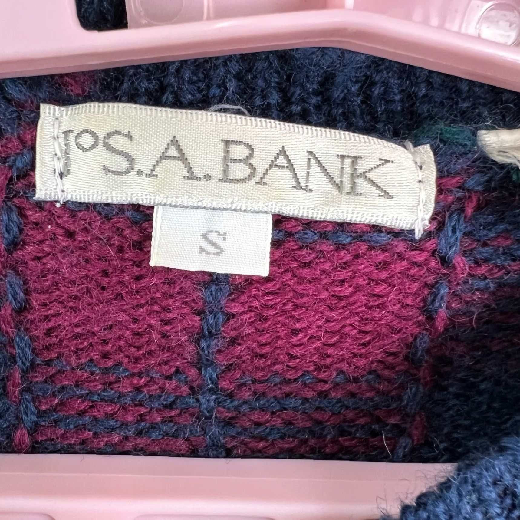 Jos. A. Bank Jos A Banks Cardigan Button Plaid Wool Sweater Womens Size S Blue Maroon Pockets Size S / US 4 / IT 40 - 5 Thumbnail