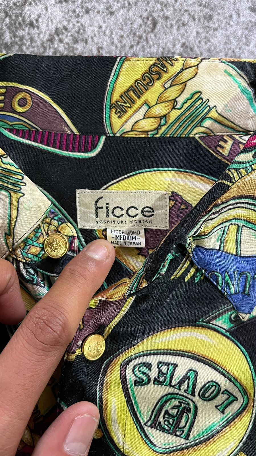 Japanese Brand × Vintage Vtg Ficce By Yoshiyuki Konish Pattern Shirt Size US M / EU 48-50 / 2 - 8 Thumbnail