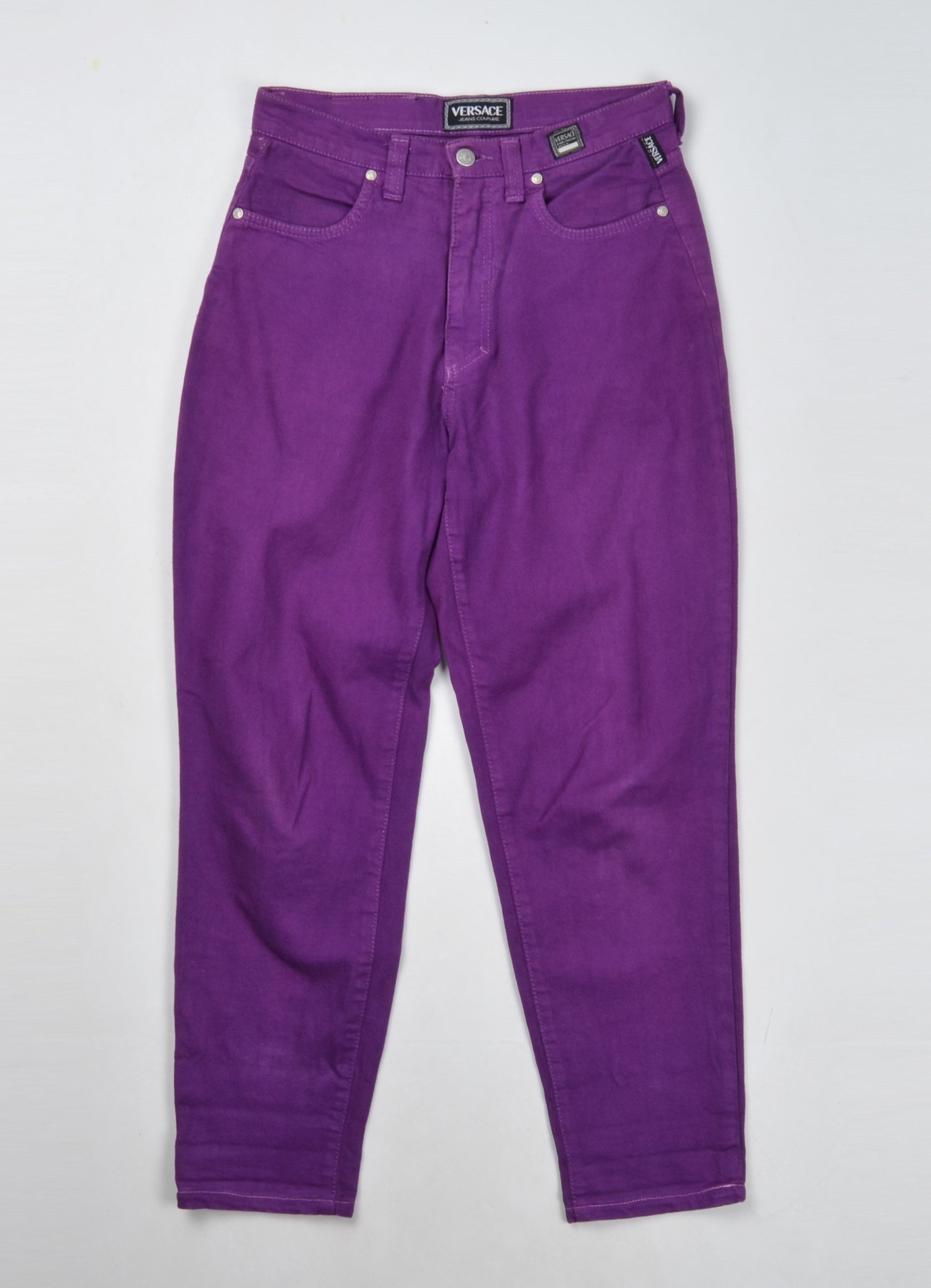 Versace × Versace Jeans Couture × Vintage Vintage Versace Jeans Couture Purple High Waisted Pants Size 28" / US 6 / IT 42 - 1 Thumbnail