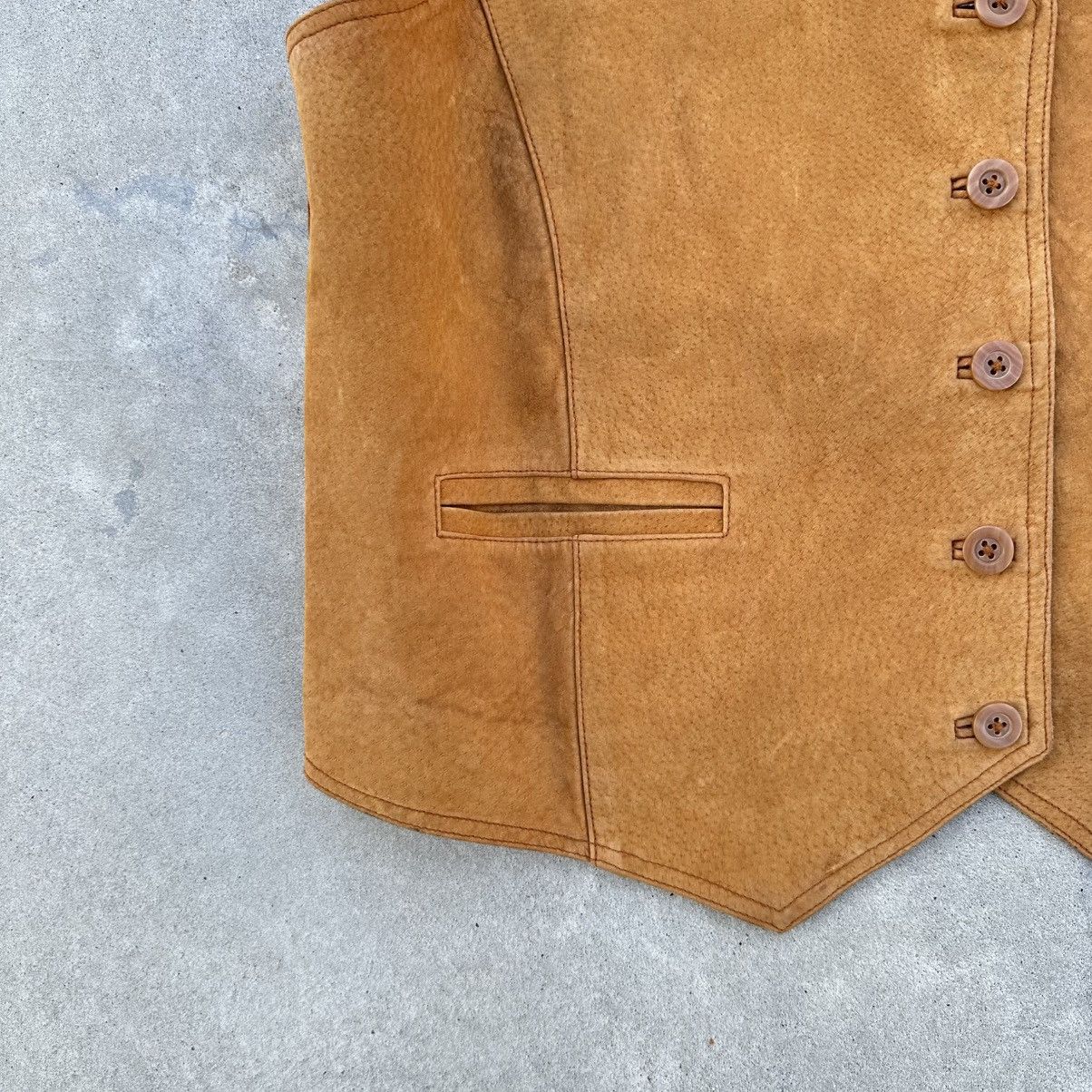 Japanese Brand × Leather Vintage Vest Leather Old Money Frontier Cowboy Style Size US L / EU 52-54 / 3 - 3 Thumbnail
