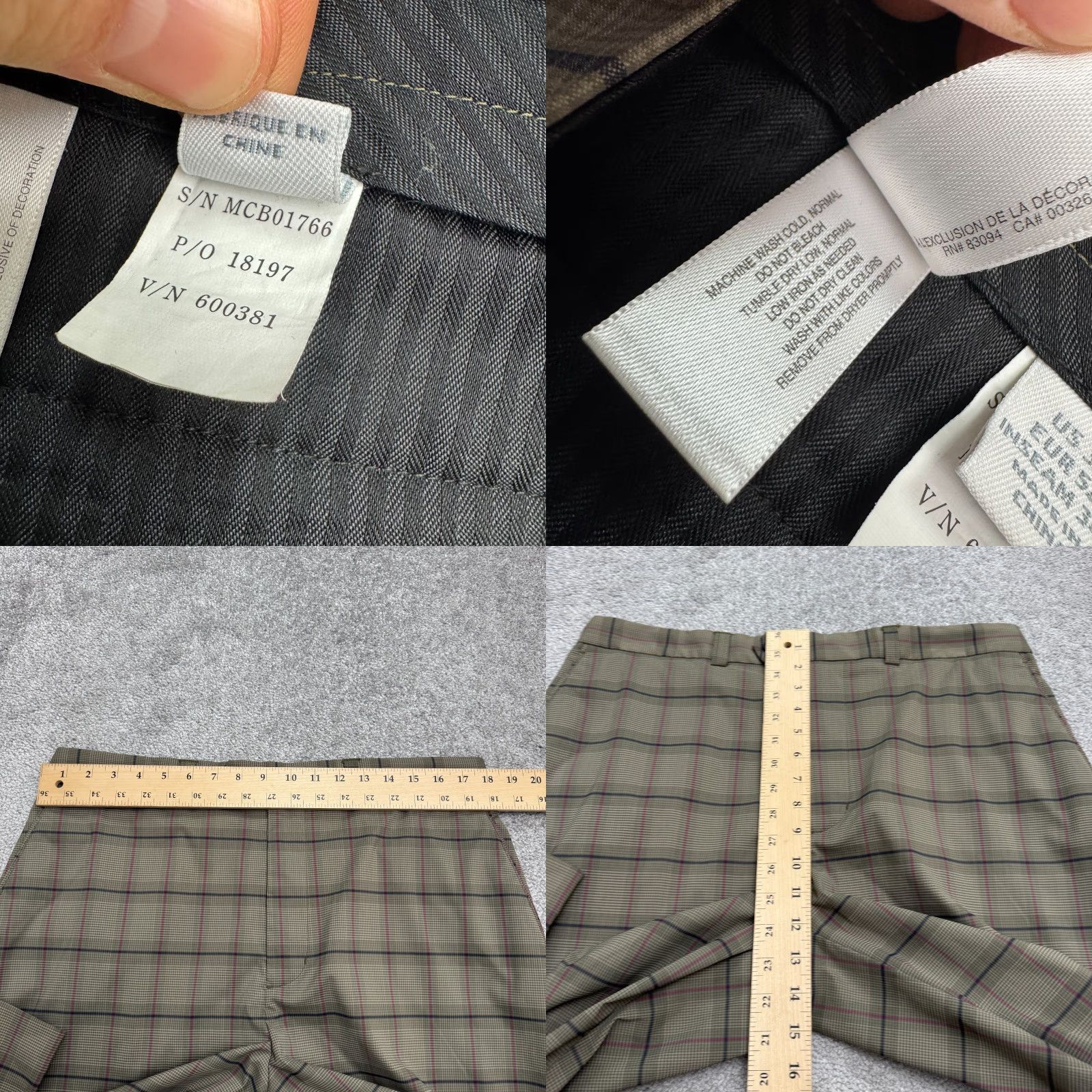 Cutter & Buck Cutter & Buck Drytec Plaid Golf Trouser Pants Womens 36x34 Brown Straight Leg Size 25" / US 0 / IT 36 - 9 Thumbnail