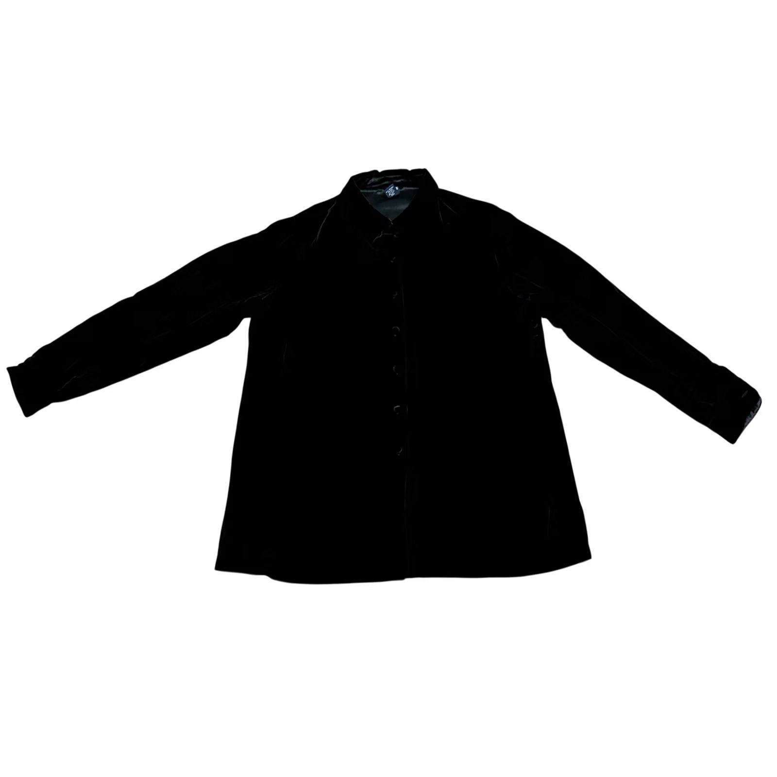 Lands' End VINTAGE Lands' End Blouse & Skirt 2 Piece Set Women Large 14-16 Black Long Sleeve Clothes Pants Suit? Size L / US 10 / IT 46 - 3 Thumbnail