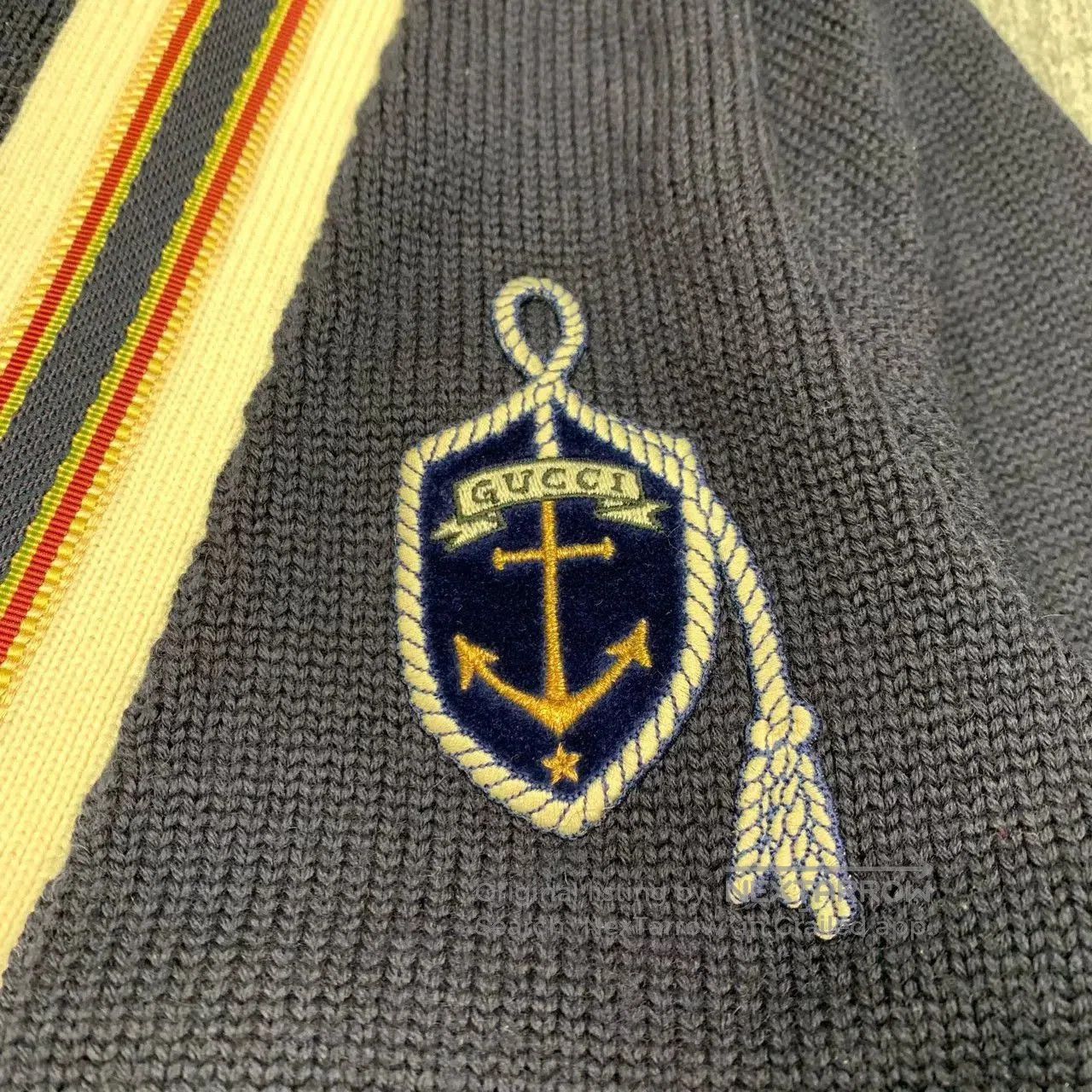 Gucci Black Striped Anchor Emblem Cardigan Size S. Size US S / EU 44-46 / 1 - 6 Thumbnail
