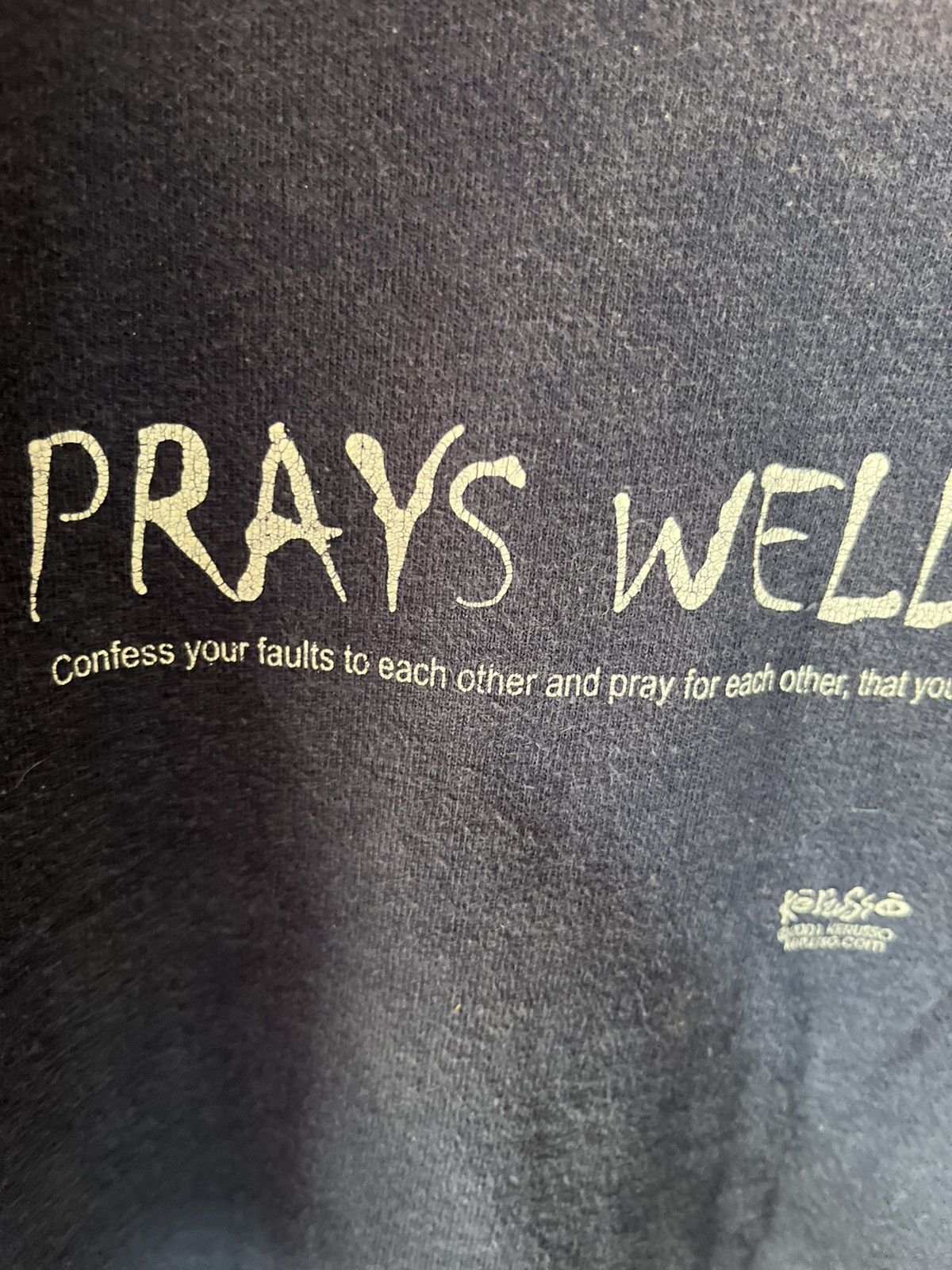 Fruit Of The Loom vintage 2001 kerusso jesus 100% cotton xl fader prays well Size US XL / EU 56 / 4 - 5 Thumbnail