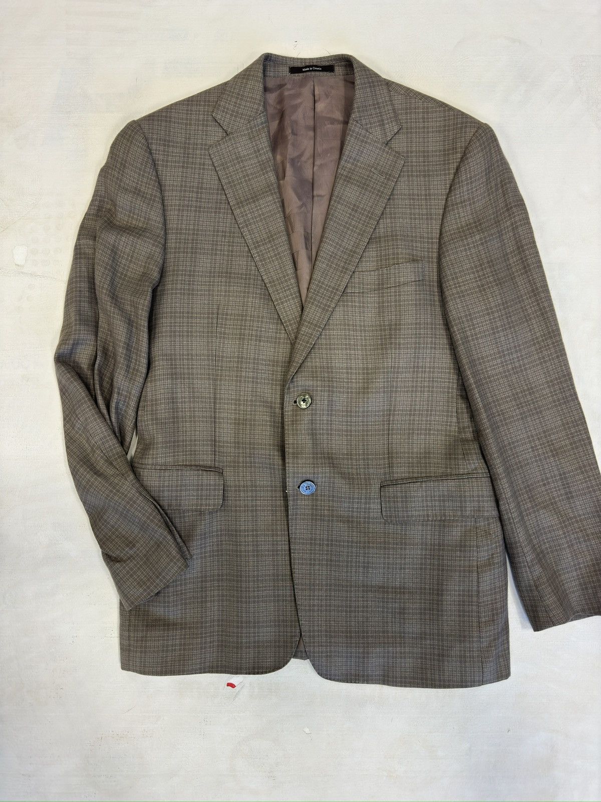 Versace Collection Vintage Check Bamboo Blazer 40R