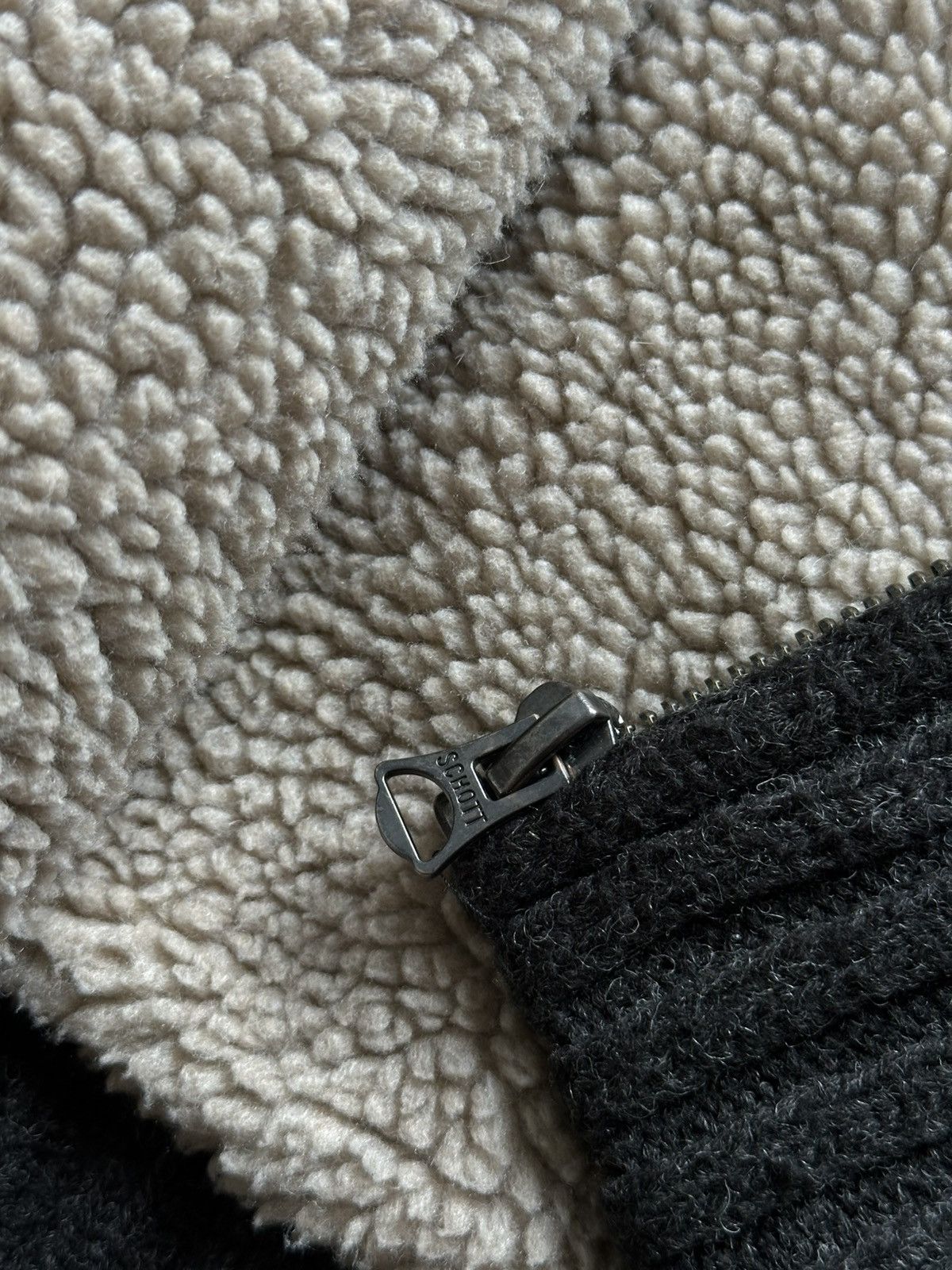 Schott Schott NYC wool/fleece heavy knitted zip hoodie/jacket Size US XL / EU 56 / 4 - 10 Thumbnail