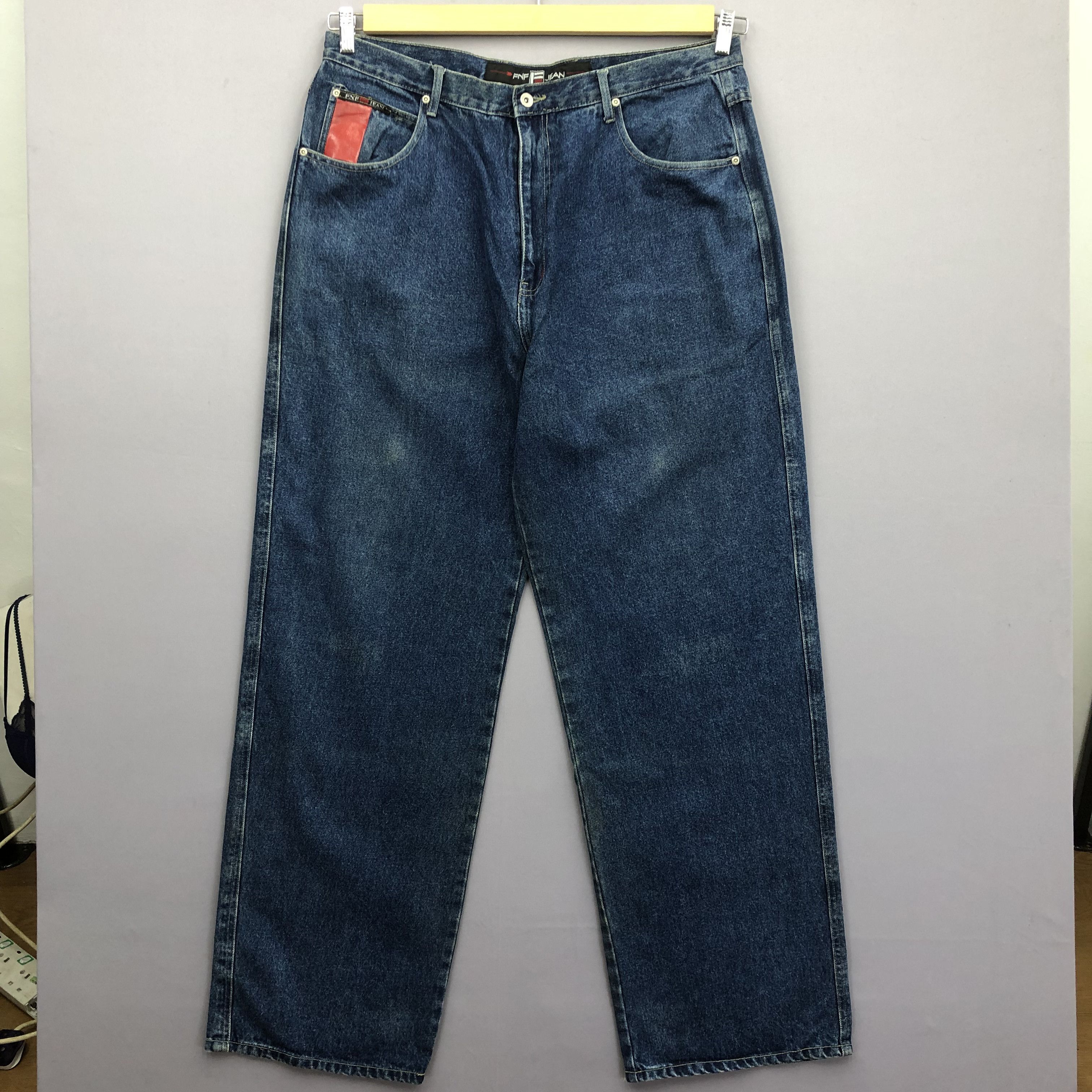 Japanese Brand Crazy Vintage Y2K/2000s FNF Jeans Baggy Faded Skater Denim Size US 38 / EU 54 - 1 Thumbnail