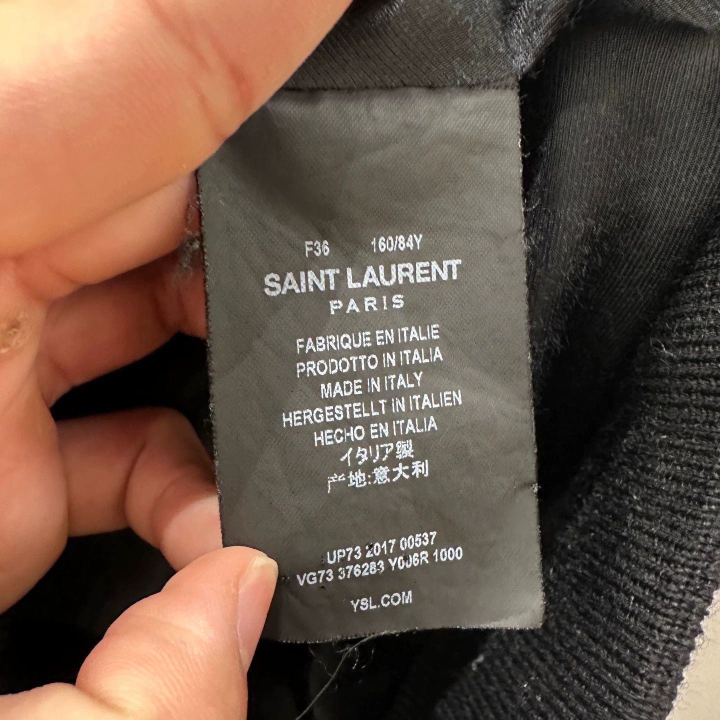 Saint Laurent Paris YSL mar48 leather panel baseball jacket F36 cotton Size XS / US 0-2 / IT 36-38 - 4 Thumbnail