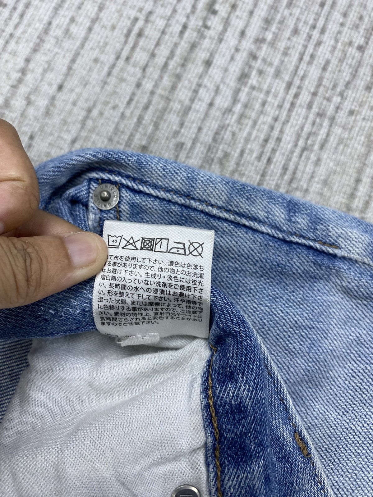 Japanese Brand × Uniqlo × Vintage Vintage Uniqlo Wash Blue Denim Pants Size US 36 / EU 52 - 15 Thumbnail