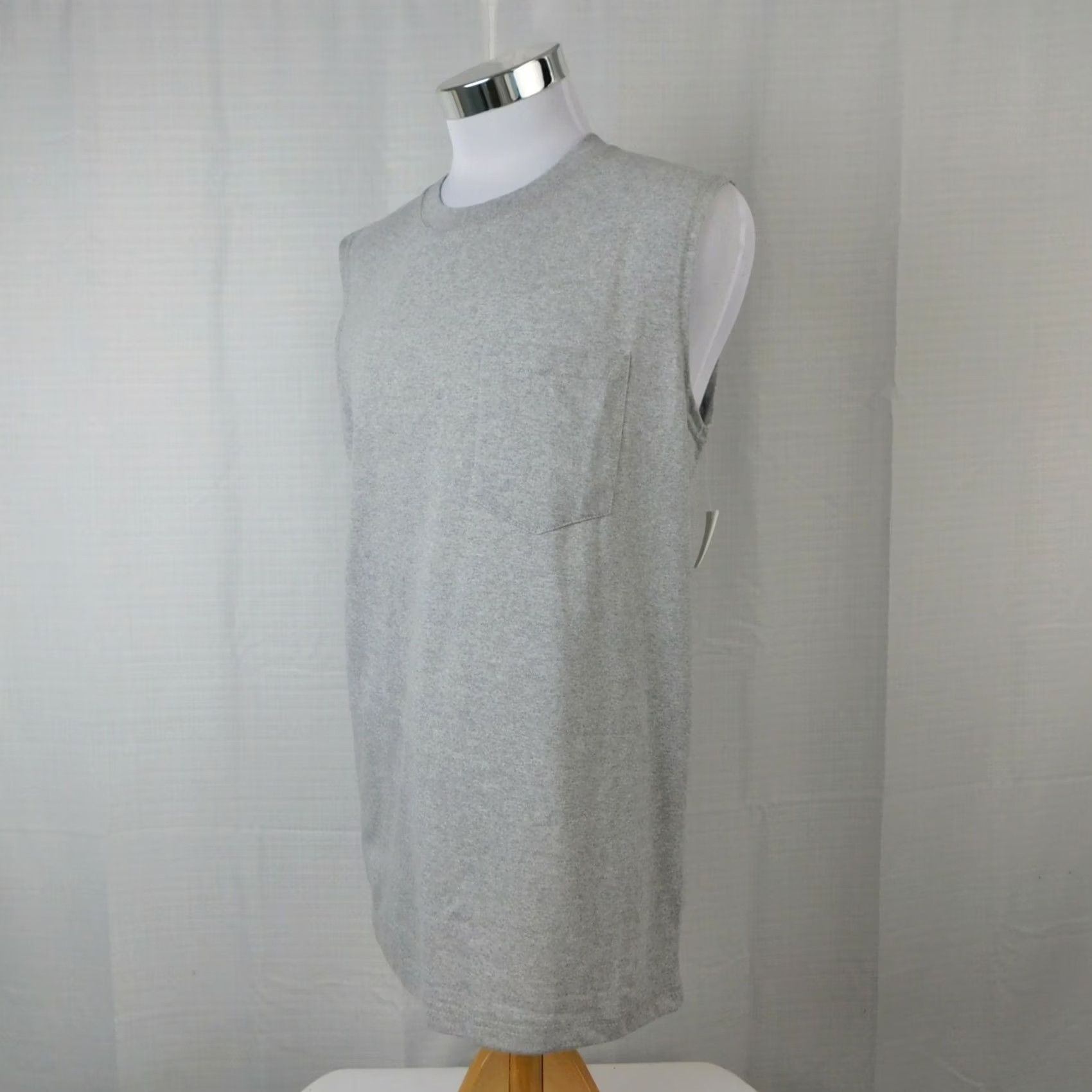 Vintage Open Trails Men's Cotton Blend Pocket Tank Shirt Gray M Size US M / EU 48-50 / 2 - 2 Thumbnail
