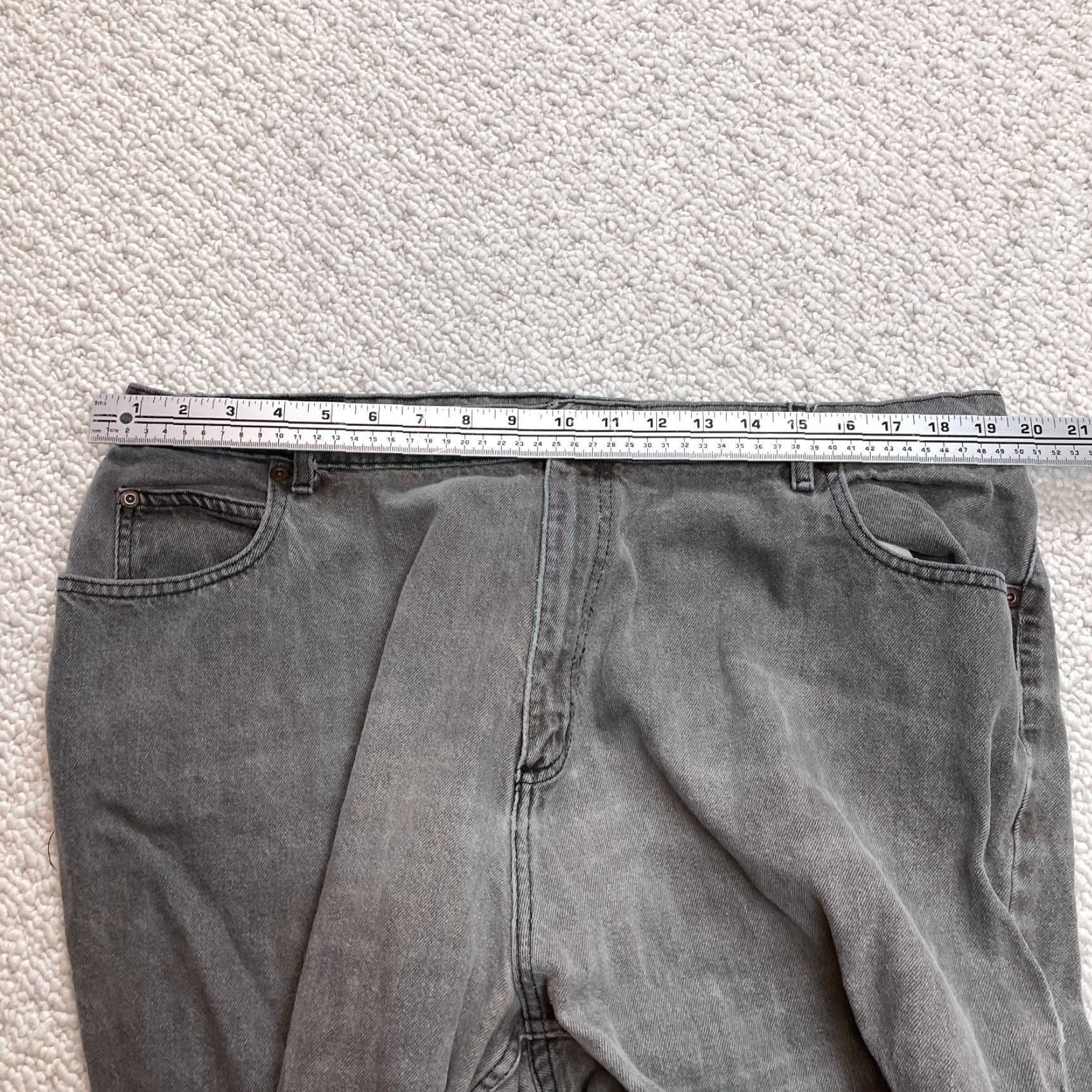 Vintage St John's Bay Jeans Womens 22 W Gray Denim Straight Relaxed High Rise 39x30 Pant Size 40" / US 18 - 5 Thumbnail