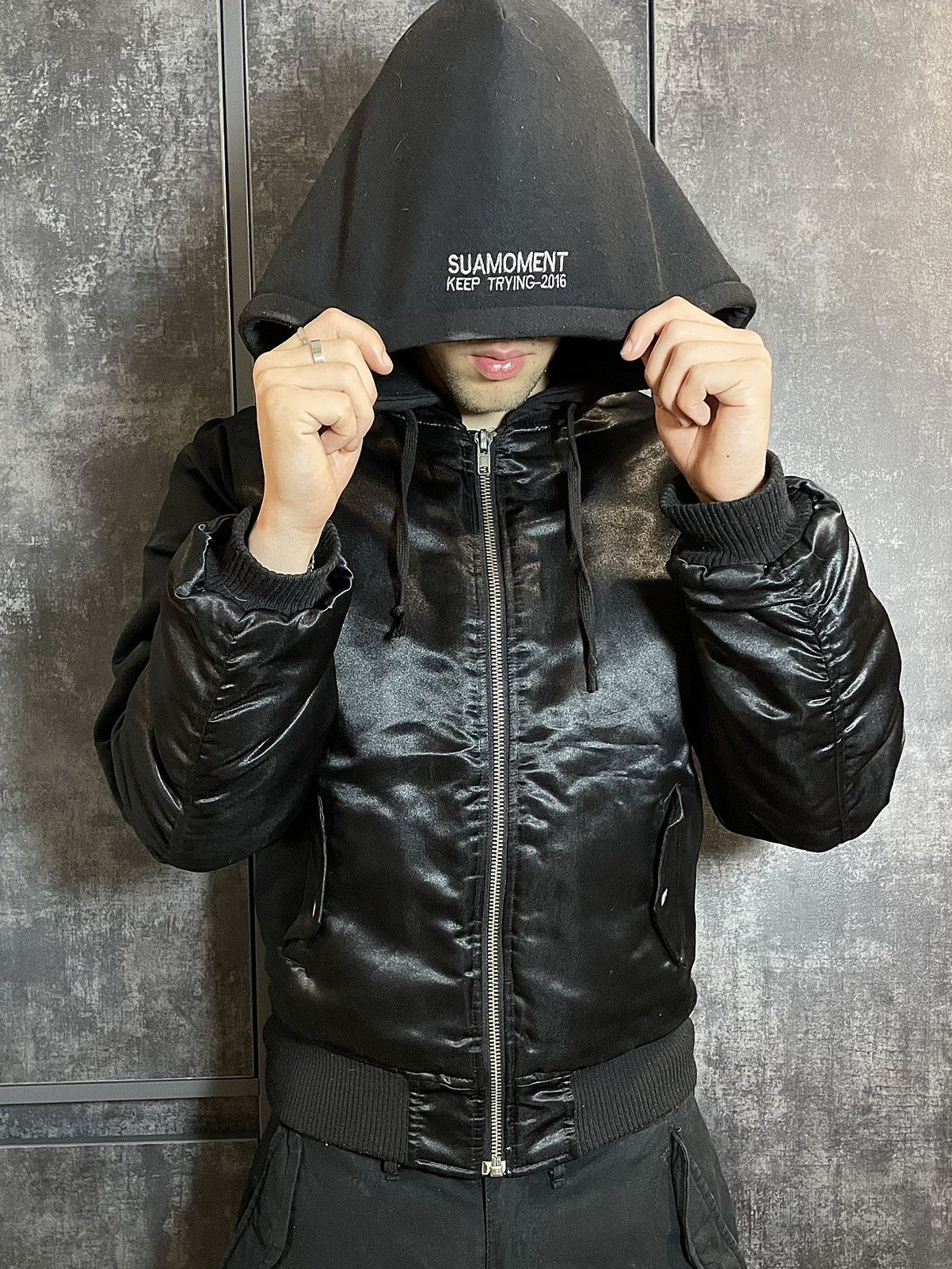 Japanese Brand Crazy Bomber Jacket Sua Moment Vetements Alpha Style Hype Size US L / EU 52-54 / 3 - 5 Thumbnail