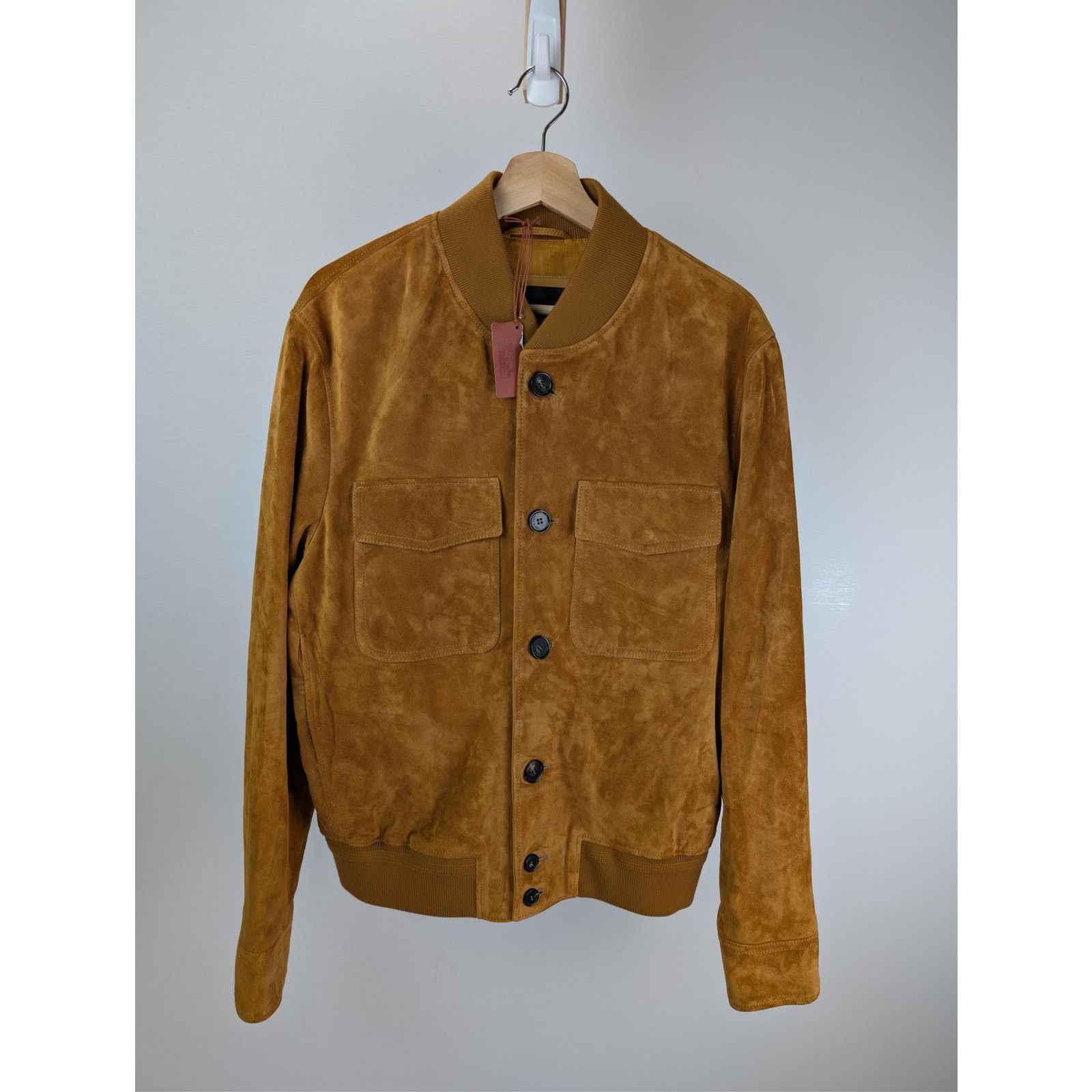 Loro Piana o1rshd1 Suede Jacket Suede Button Jacket in Cognac Size US M / EU 48-50 / 2 - 11 Thumbnail