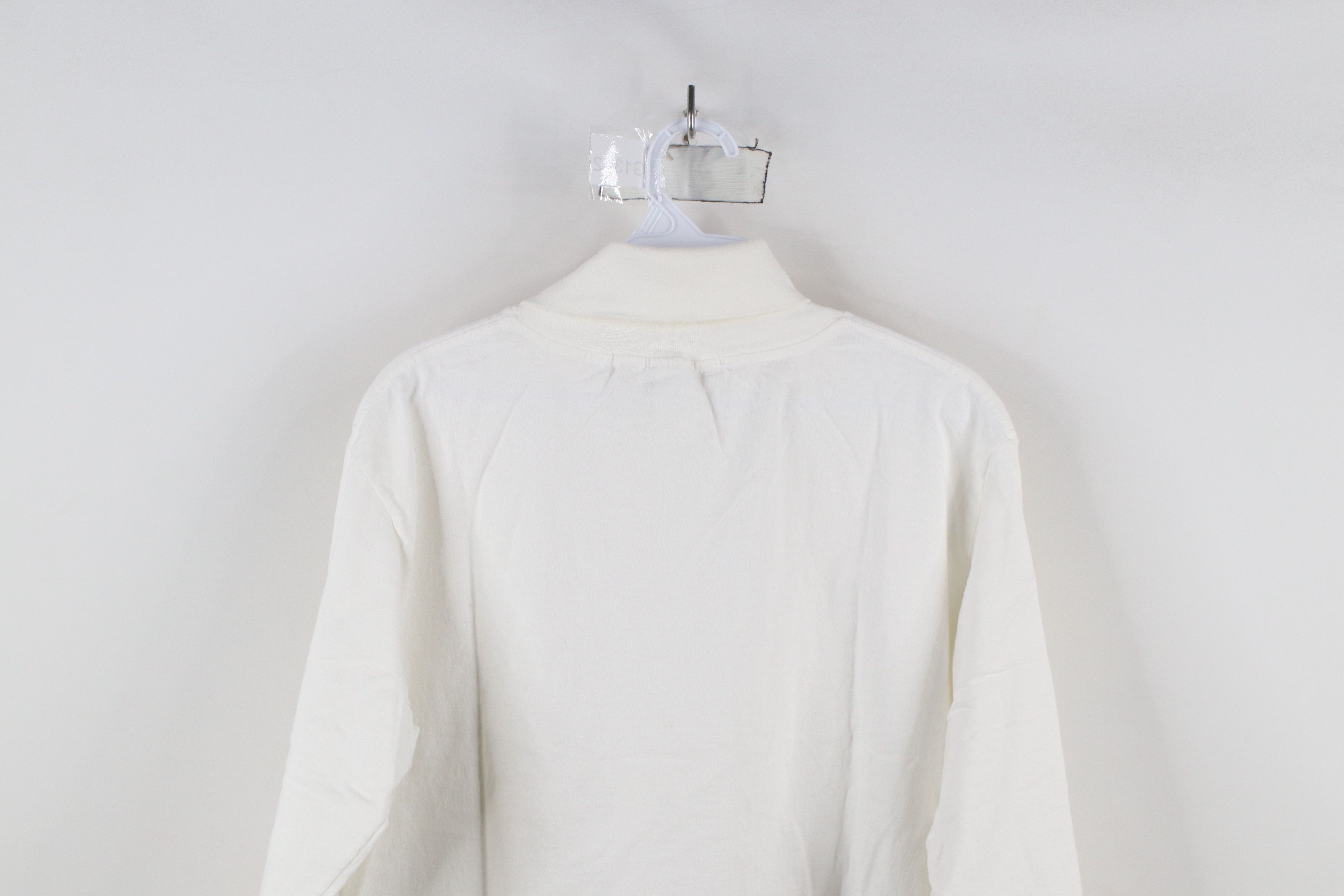 Vintage Vintage 90s University of Michigan Turtleneck T-Shirt White Size US L / EU 52-54 / 3 - 10 Thumbnail