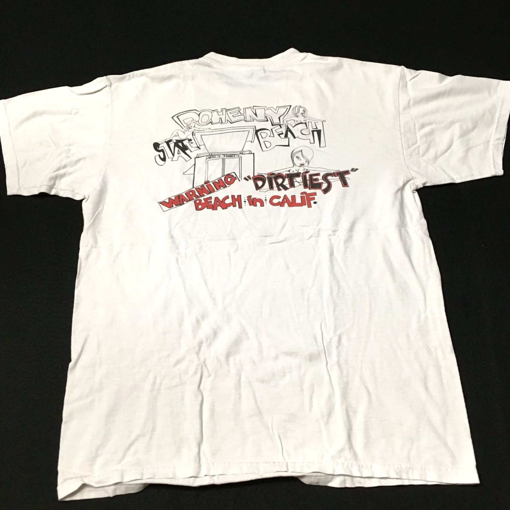 Anvil VINTAGE Anvil Surfer t-shirt Beach Shirt Mens White L Graphic Print Short Sleeve Crew Neck Domingo Doheny St Size US L / EU 52-54 / 3 - 2 Thumbnail