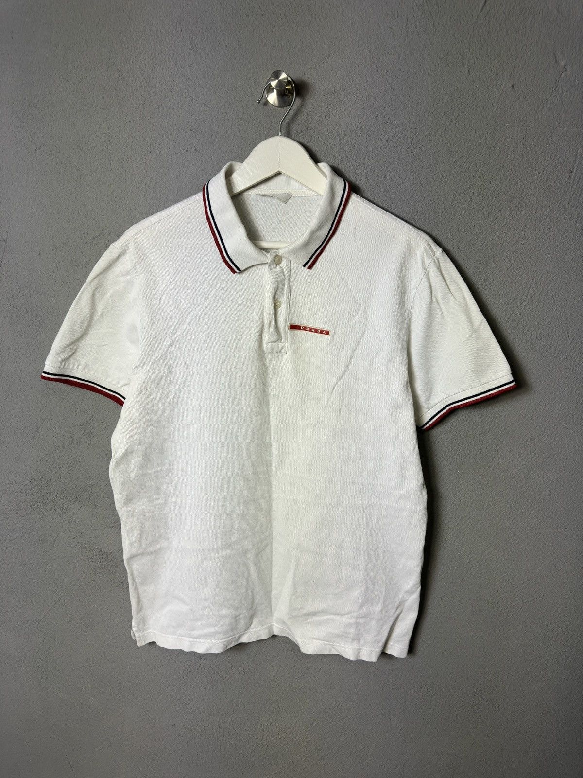 Prada Prada Polo Tshirt Tee Logo Red Rare Y2K Size US M / EU 48-50 / 2 - 1 Thumbnail