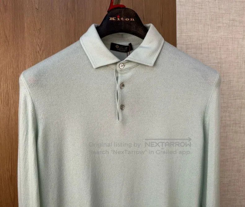 Loro Piana Loro Piana Cashmere Knit Polo Shirt. Size US XL / EU 56 / 4 - 3 Thumbnail