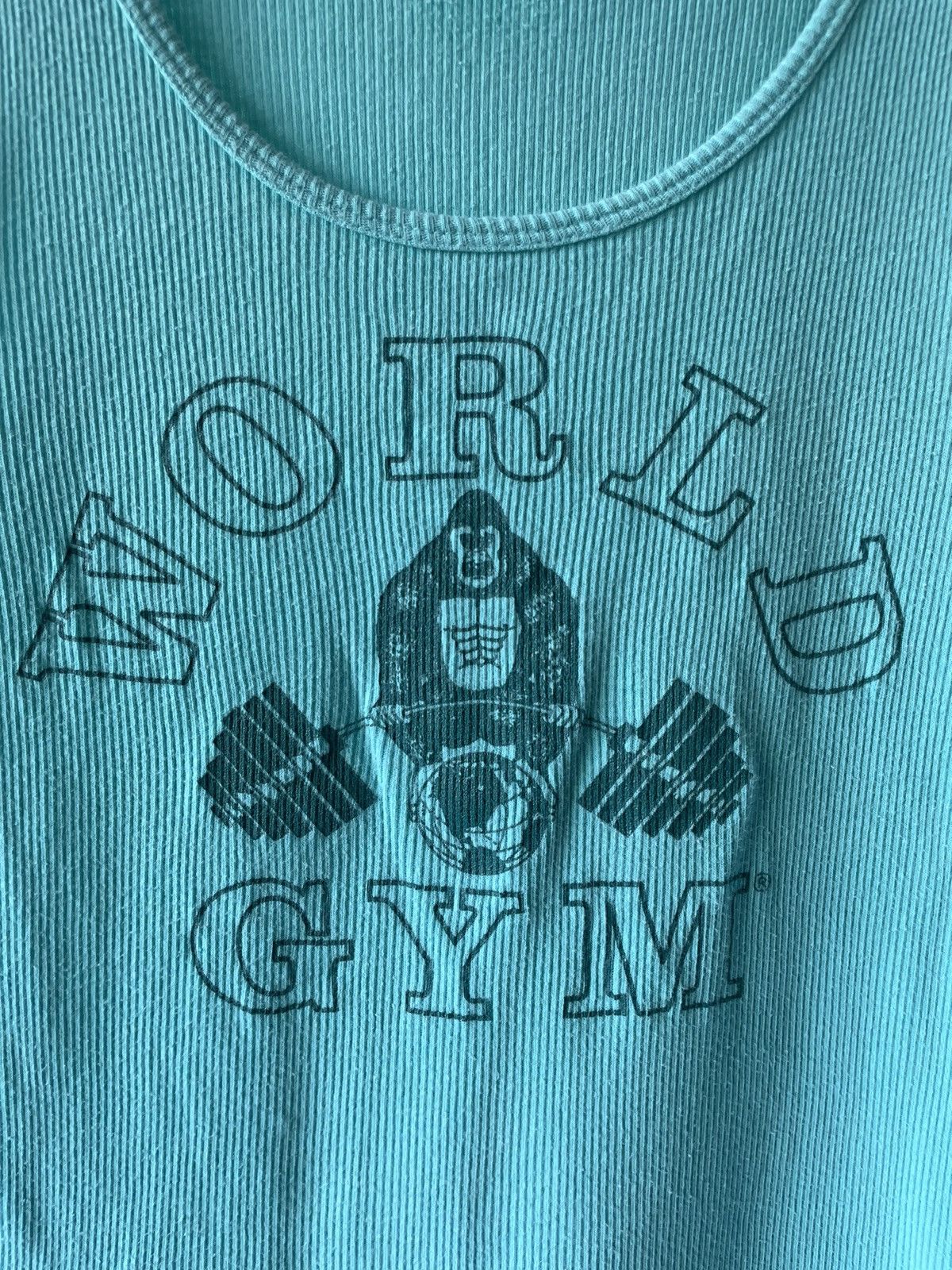 Vintage Vintage World Gym Teal Muscle Tank top Size S / US 4 / IT 40 - 3 Thumbnail