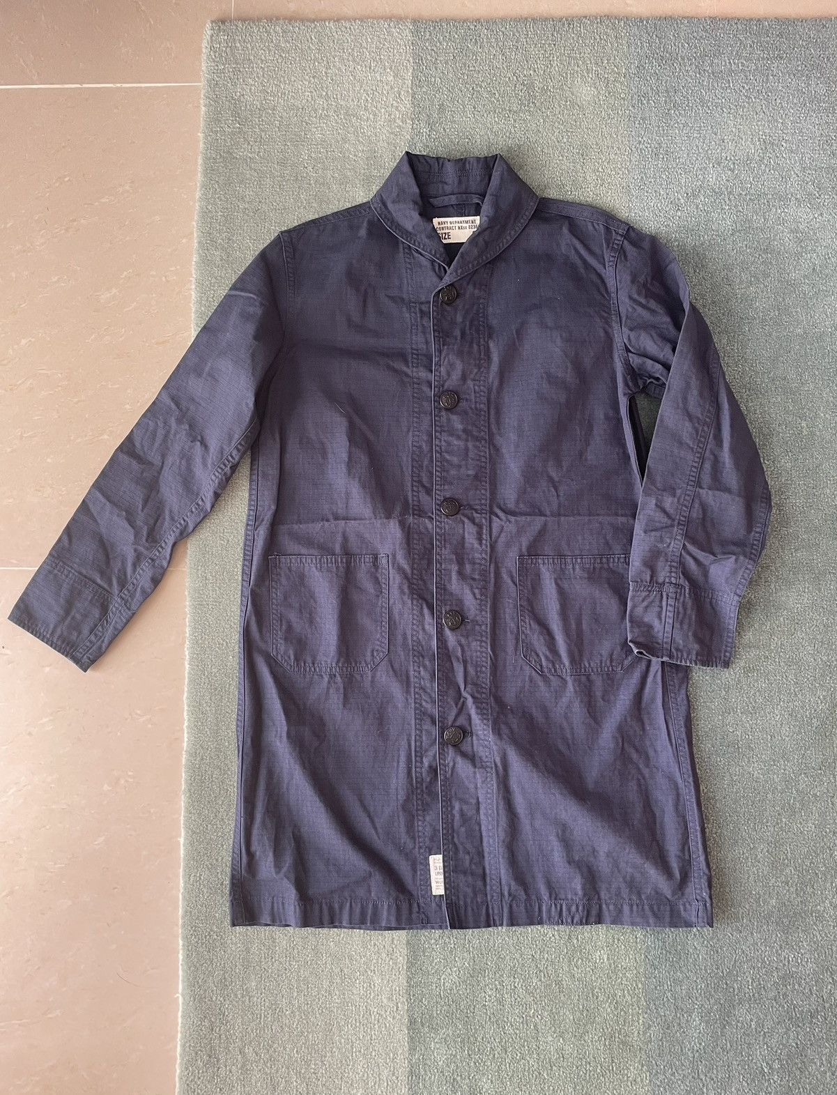 Discontinued Workware 3 days union Navy long jacket