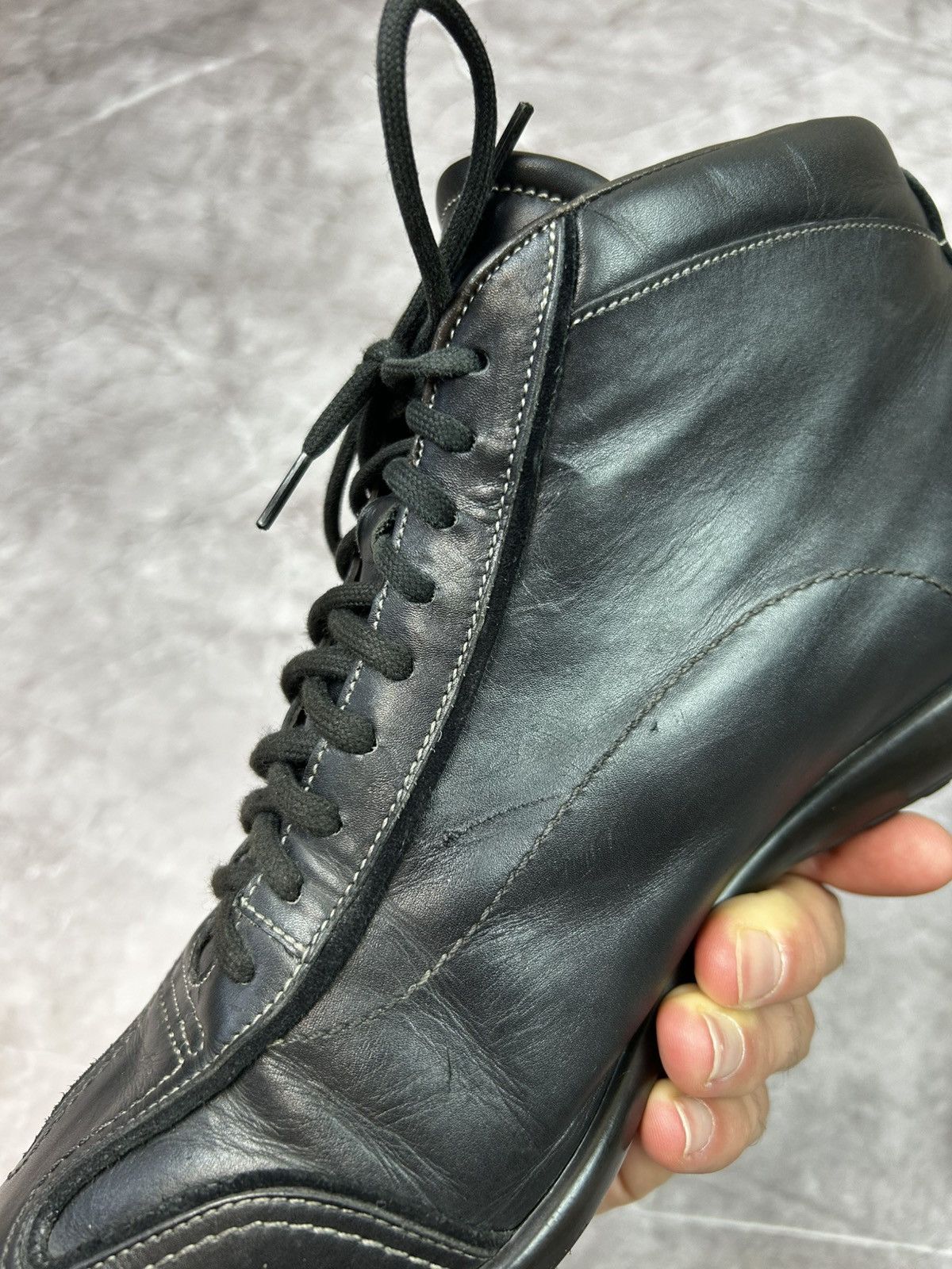 Santoni SANTONI CLUB Mens Black Soft Leather Ankle Boots Fashion Size US 7 / EU 40 - 5 Thumbnail