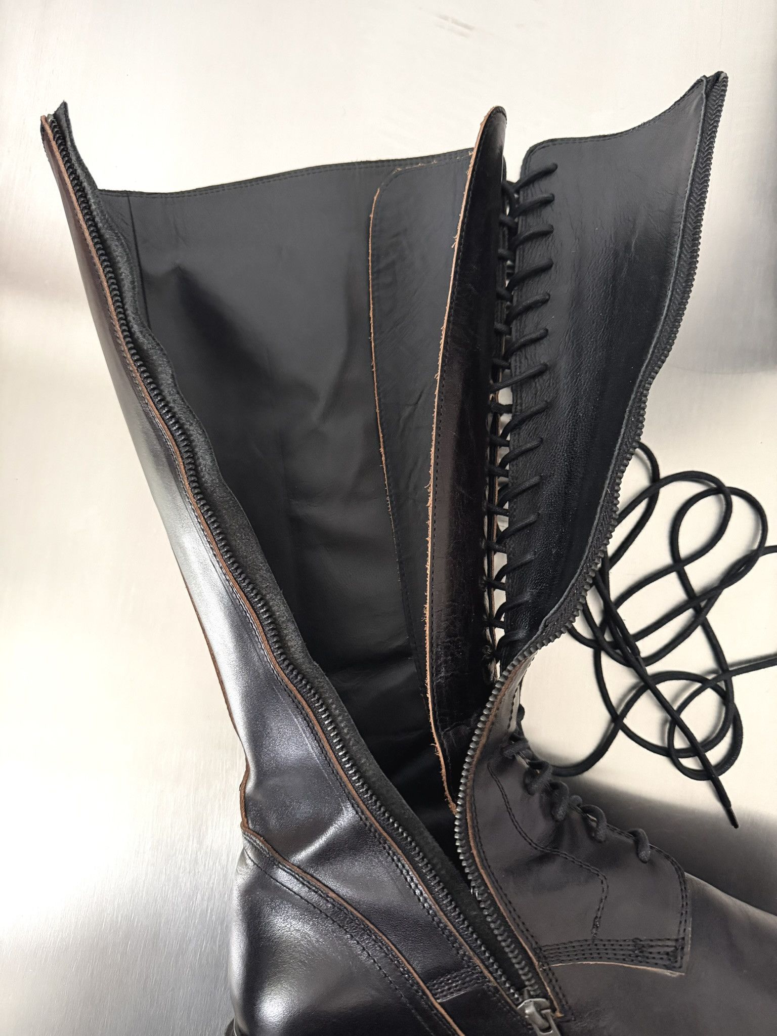 Ann Demeulemeester Ann Demeulemeester Lace Up Combat Boots Black 44 Size US 11 / EU 44 - 9 Thumbnail