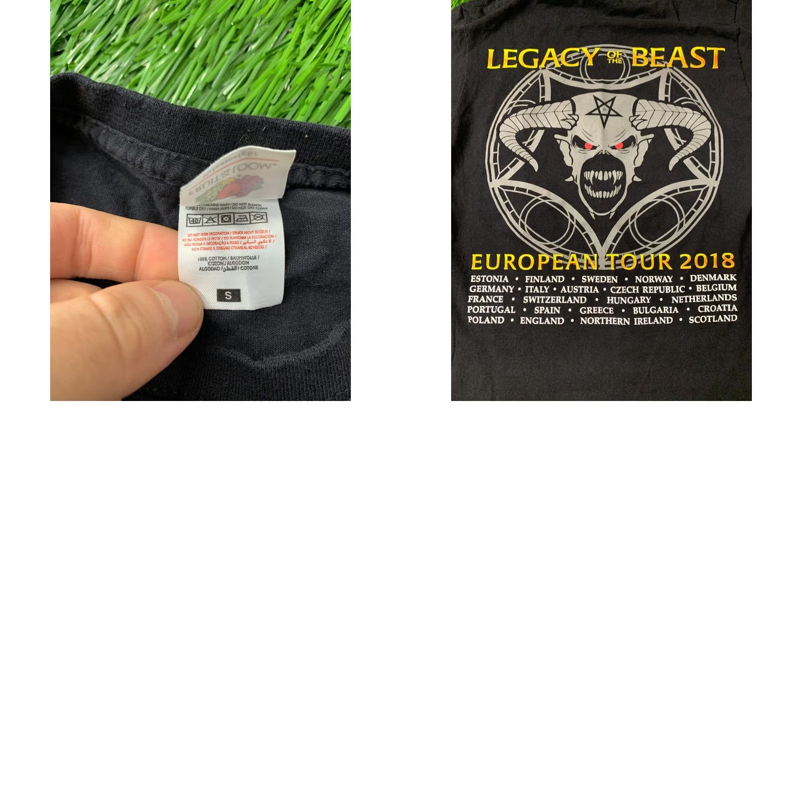 Fruit Of The Loom Iron Maiden Legacy Of The Beast European Tour 2018 Shirt JERSEY TEE Fruit of the Loom S Men Black 2010s Vintage No Size US S / EU 44-46 / 1 - 8 Thumbnail