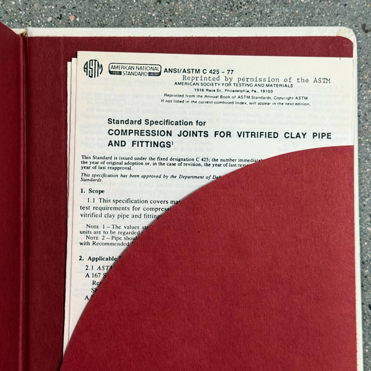 Designer VTG 1974 NCPI CLAY PIPE Engineering Manual 3rd Ed. w INSERTS Size ONE SIZE - 9 Thumbnail
