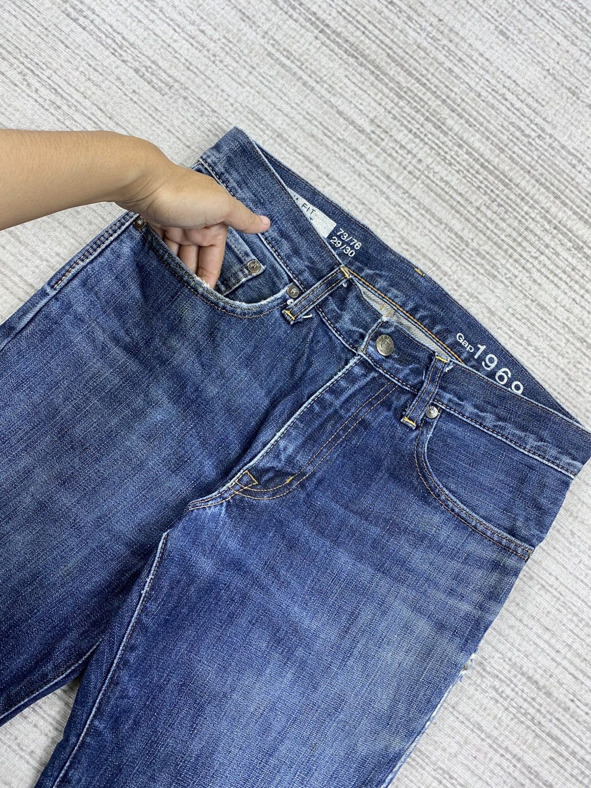 Gap × Japanese Brand × Vintage Vintage Gap 1969 Slim Fit Straight Denim Pants Size US 30 / EU 46 - 10 Thumbnail
