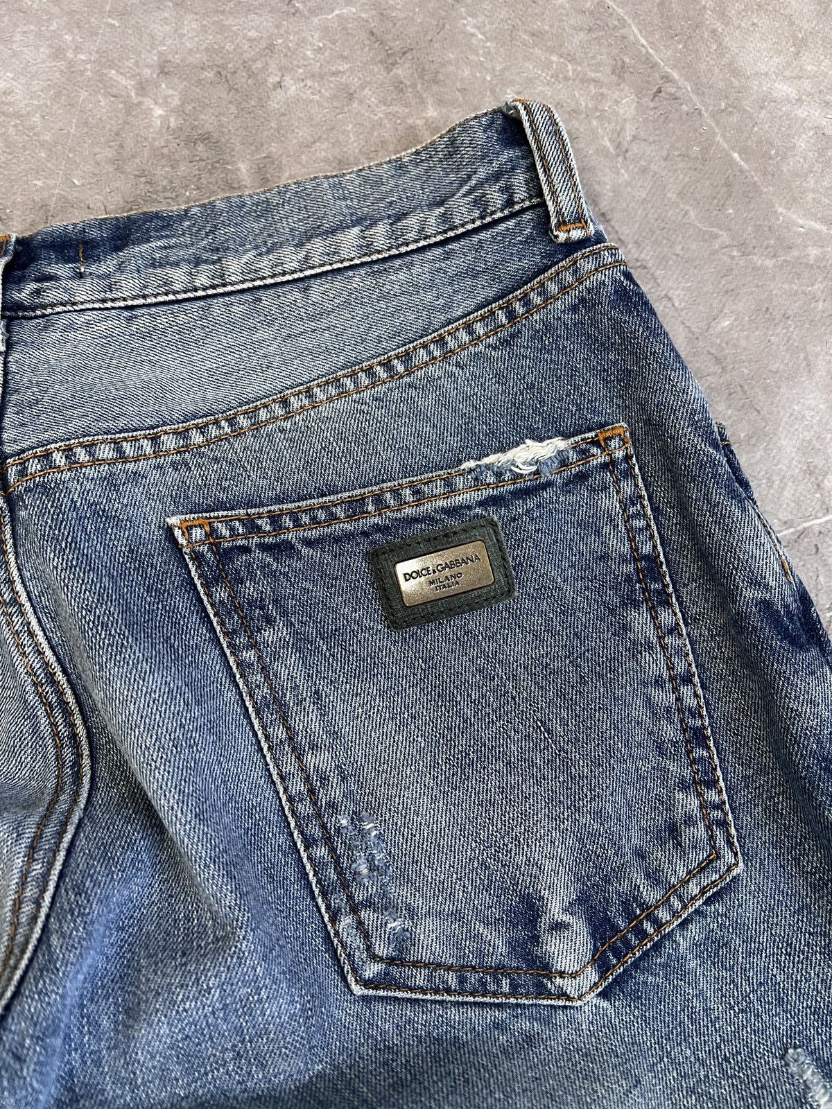 Dolce & Gabbana Dolce Gabbana Denim Slim Jeans Distressed luxury Y2K Size US 30 / EU 46 - 9 Thumbnail