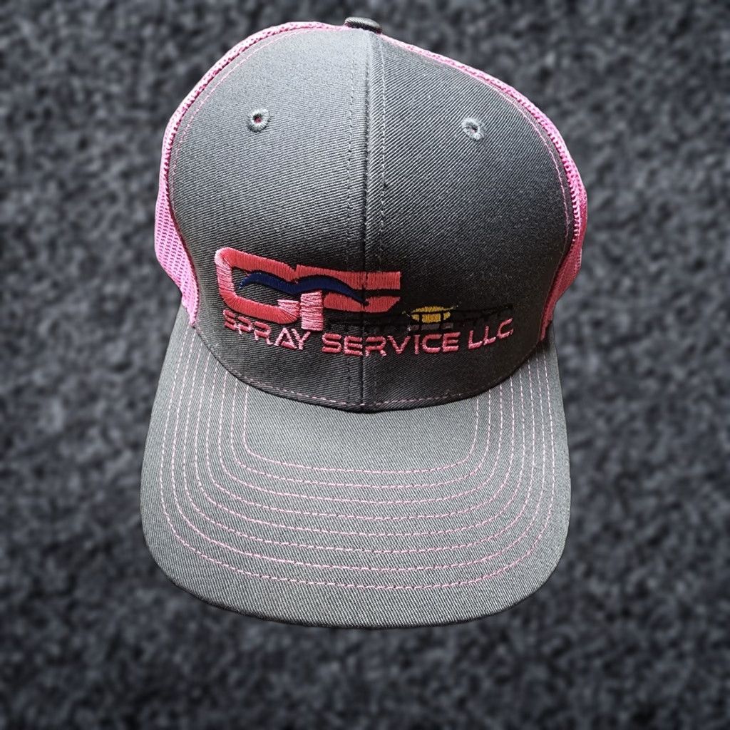 Vintage CF Spray Service Farm Western Pink Baseball Hat Cap Adjustable BK Cap Unisex Adults Adjustable Pink Baseball Cap BK Gray? Size ONE SIZE - 1 Thumbnail