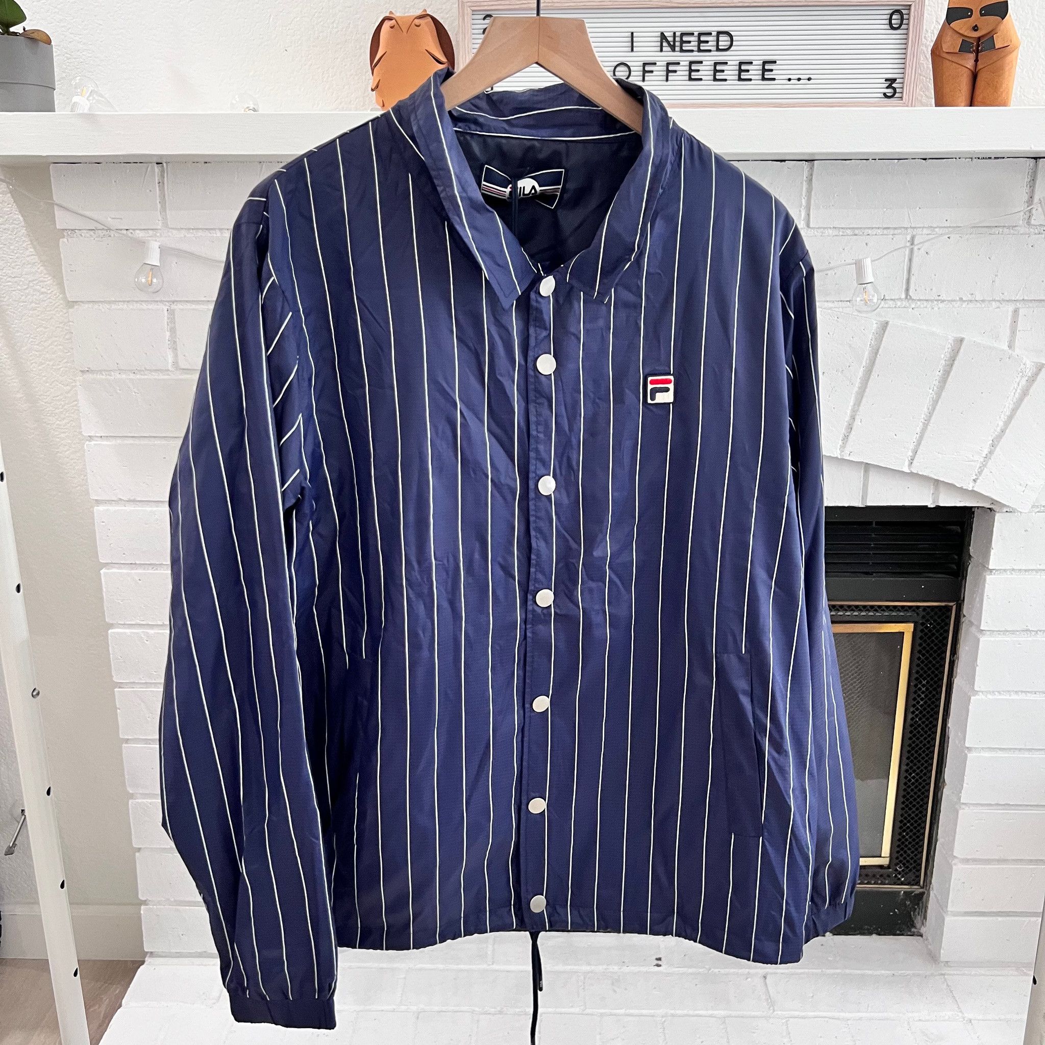 Fila Fila Stripe Logo Coach Jacket Size US L / EU 52-54 / 3 - 1 Thumbnail
