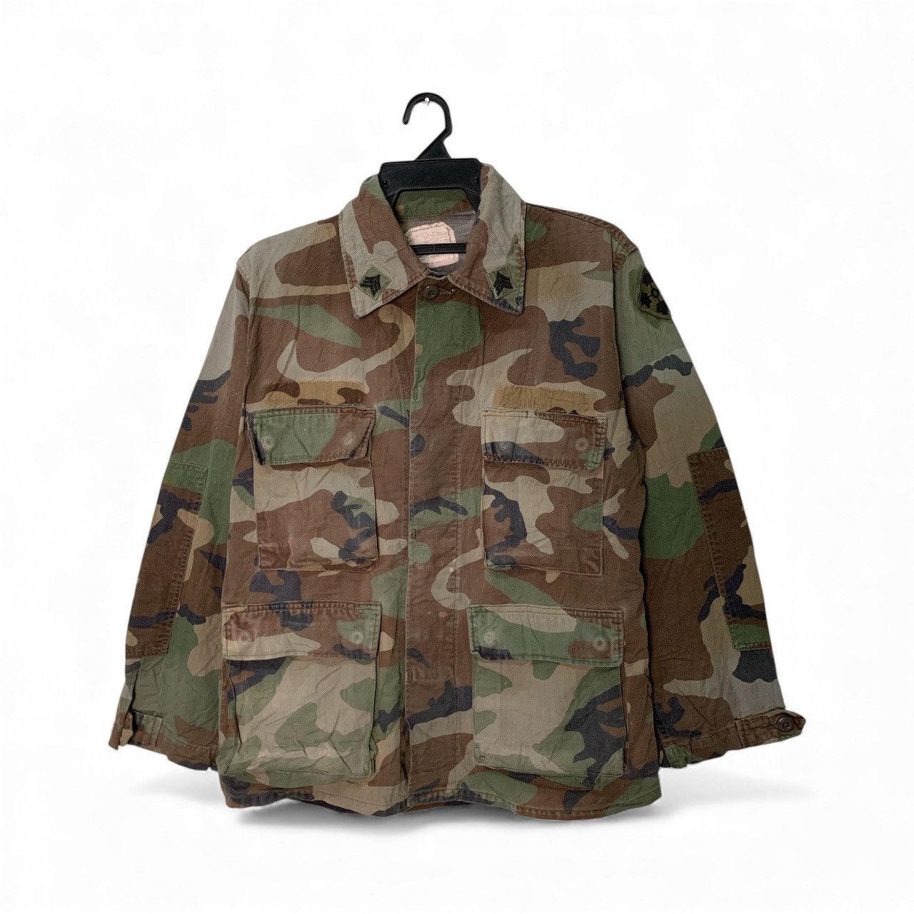Other Rare Design Vintage US Army Woodland Camo Field Jacket Size M / US 6-8 / IT 42-44 - 1 Thumbnail