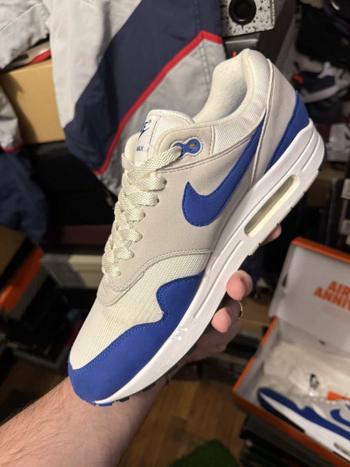 Nike Nike airmax 1 anniversary blue sz 10 Size US 10 / EU 43 - 3 Thumbnail