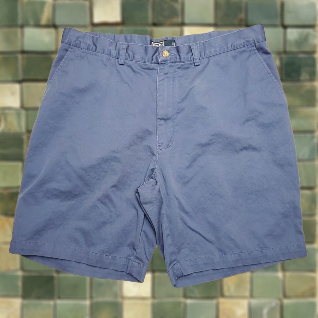 Polo Ralph Lauren Polo Ralph Lauren Shorts Mens 38 Blue Prospect 100% Cotton Twill Chino Outdoor Shorts Size US M / EU 48-50 / 2 - 1 Thumbnail
