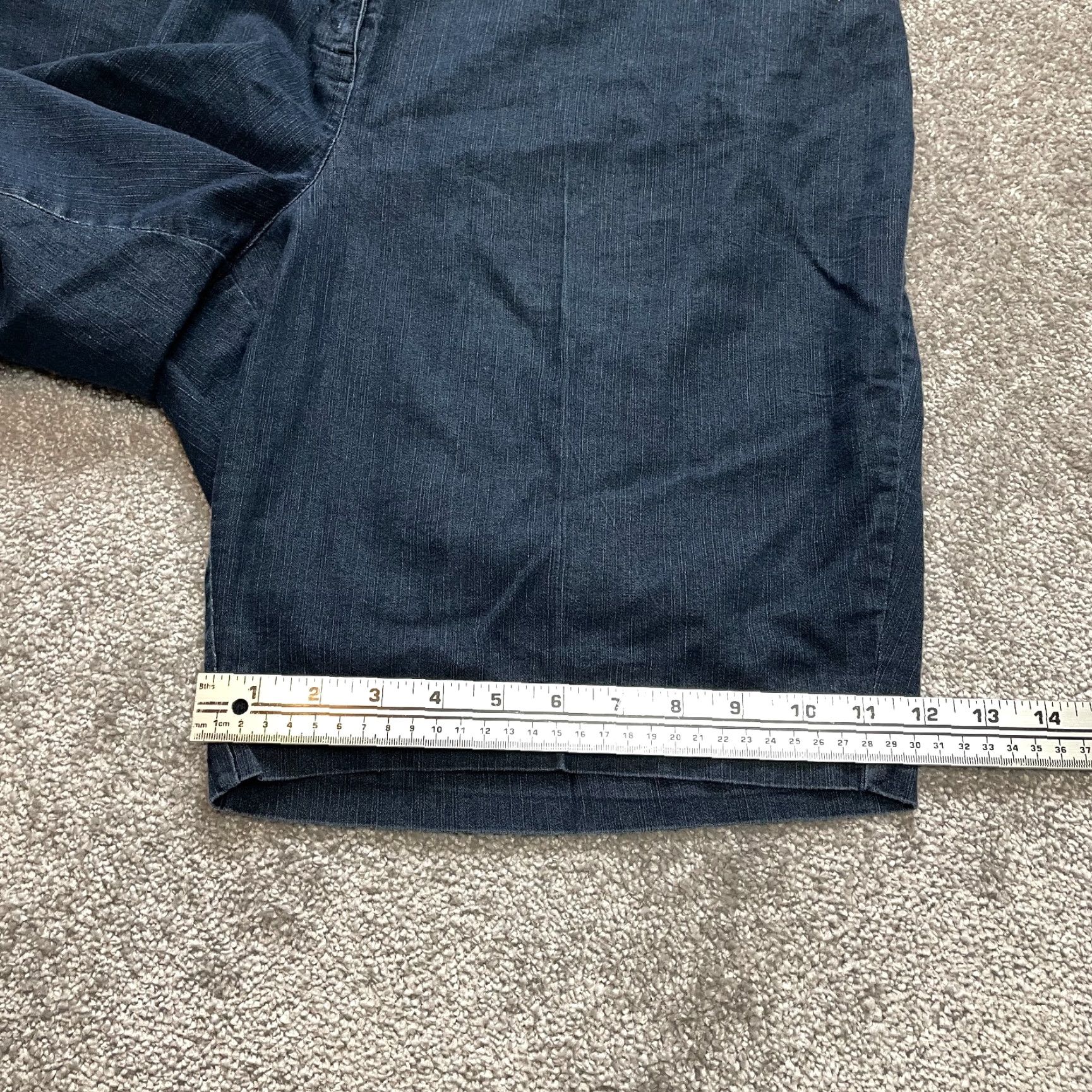 Vintage VINTAGE Cato Women's Chino Shorts Plus Size 20W Blue Chambray Cotton Casual Pockets 10" Inseam Size 42" / US 20 - 2 Thumbnail