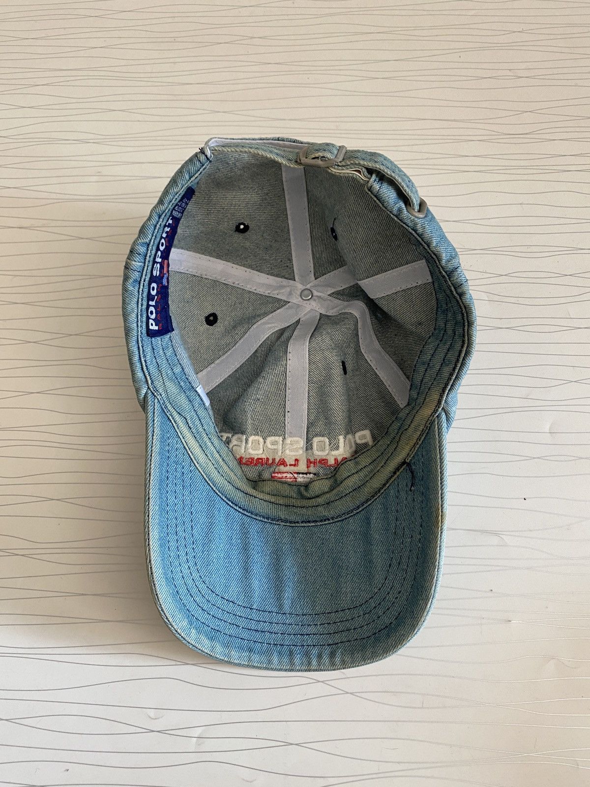 Polo Ralph Lauren 💥Vintage Polo Sport Denim Cap Size ONE SIZE - 7 Thumbnail