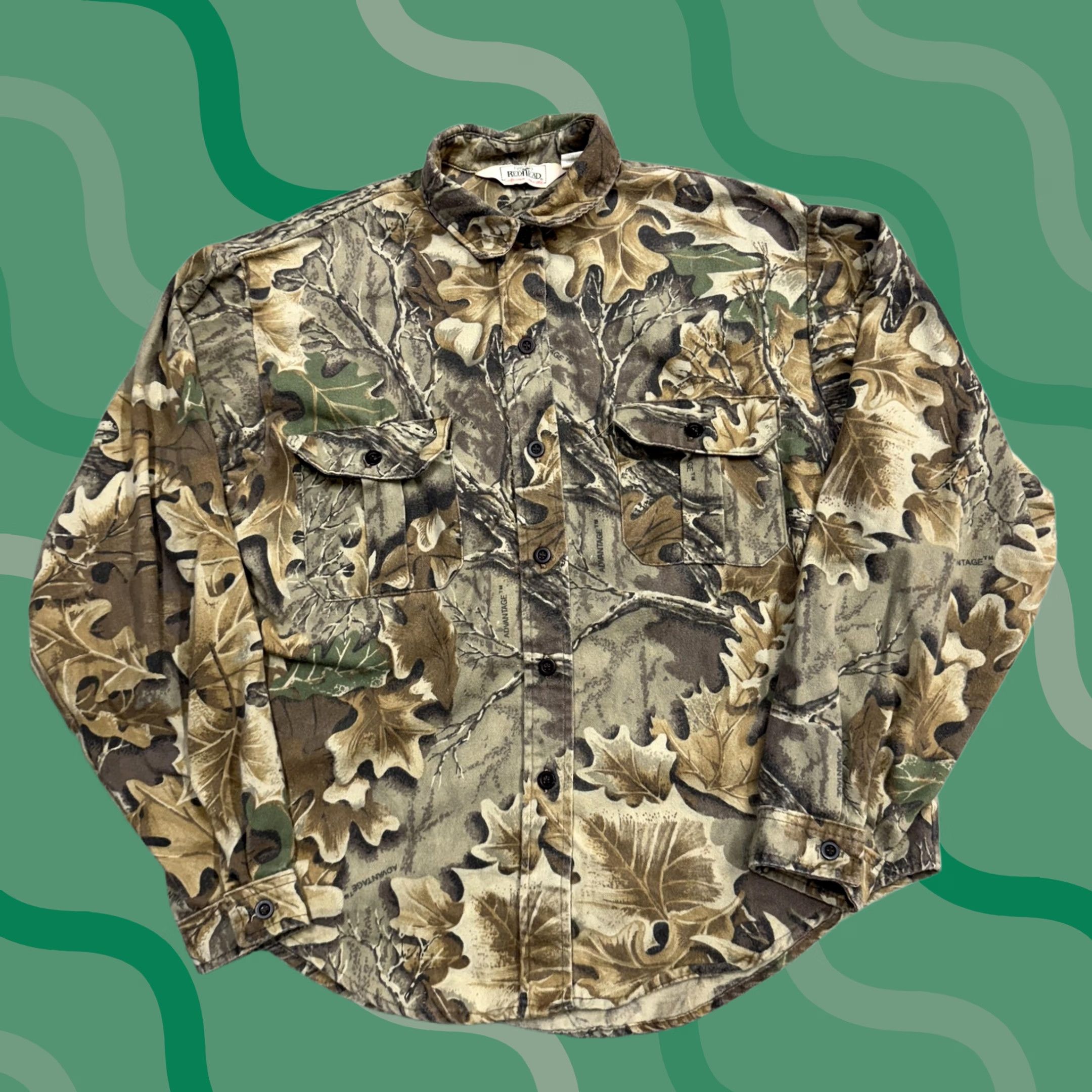 Vintage VINTAGE RedHead Shirt Womens L Camouflage Flannel 90s Hunting Brown Cotton Polyester Button-Up Pockets All Seasons Made USA Mens? Women? Size L / US 10 / IT 46 - 1 Thumbnail