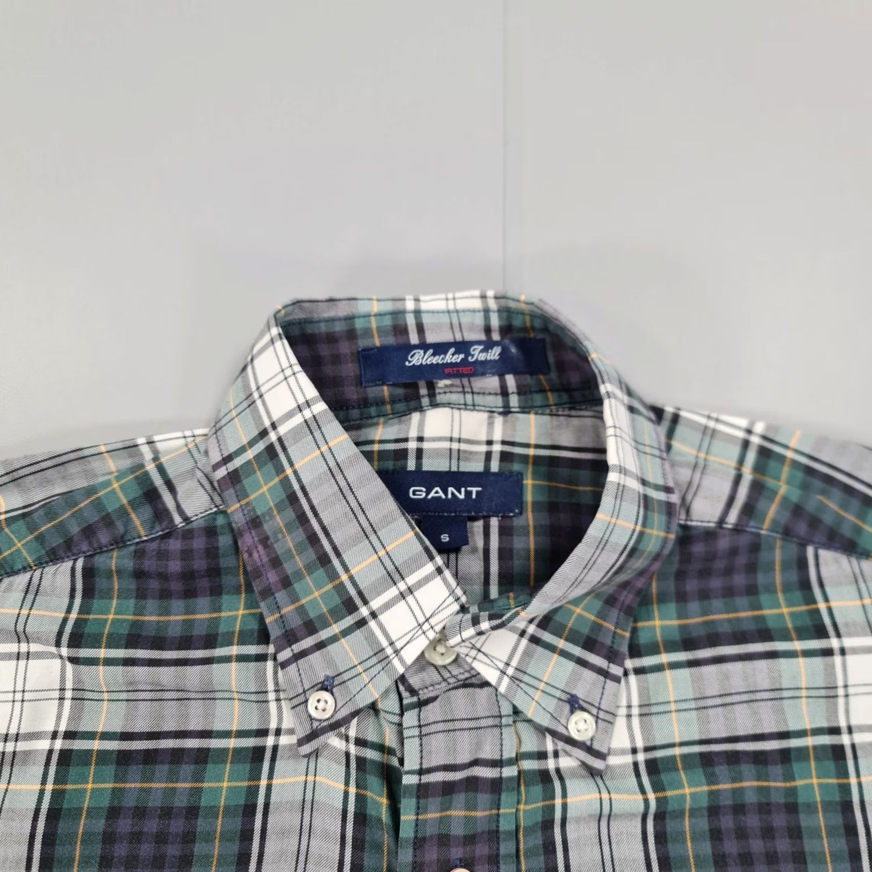 Gant GANT Mens Shirt Small Green Cotton Button Down Plaid Bleecker Twill Tartan Size US S / EU 44-46 / 1 - 3 Thumbnail