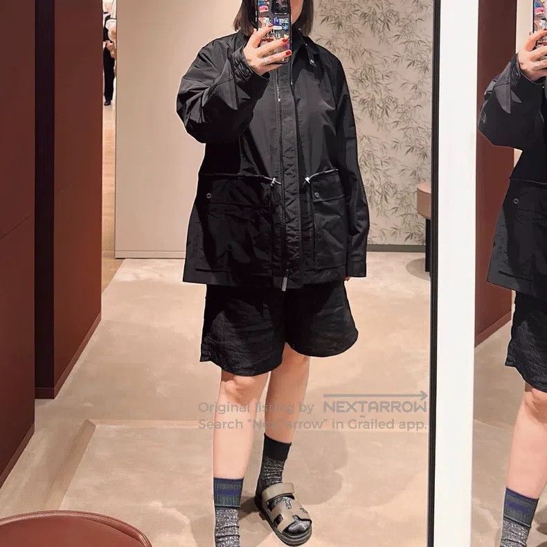 Hermes Hermes Black Drawstring Long Sleeve Windbreaker Jacket wit Size S / US 4 / IT 40 - 3 Thumbnail