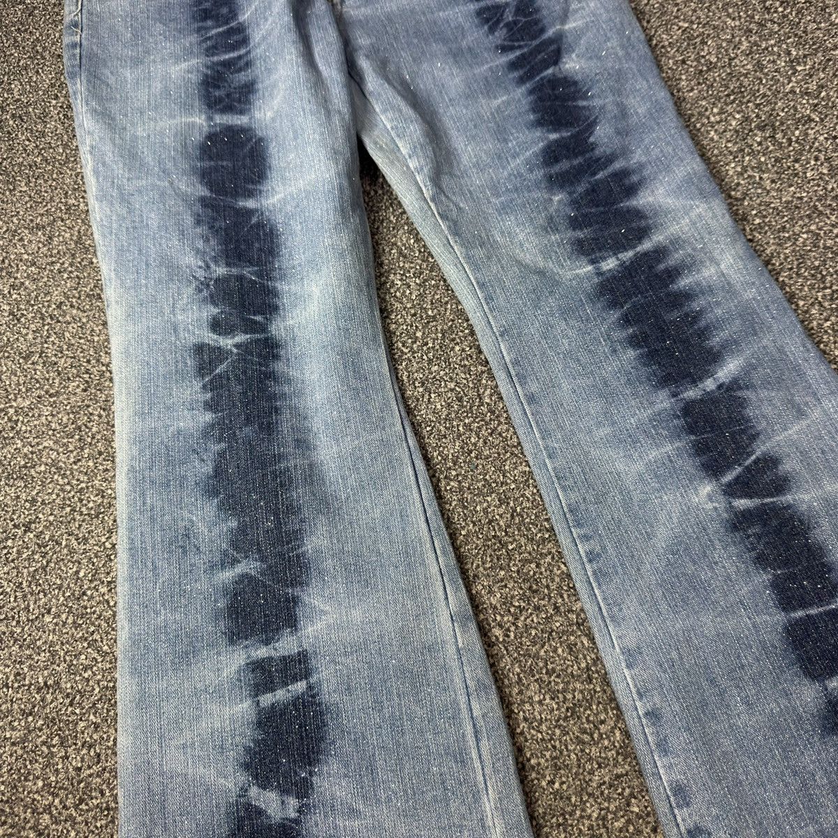 Hysteric Glamour Vintage 90s NWT Flared Glitter Stripe Wash Jeans Y2k Retro Size 32" / US 10 / IT 46 - 4 Thumbnail